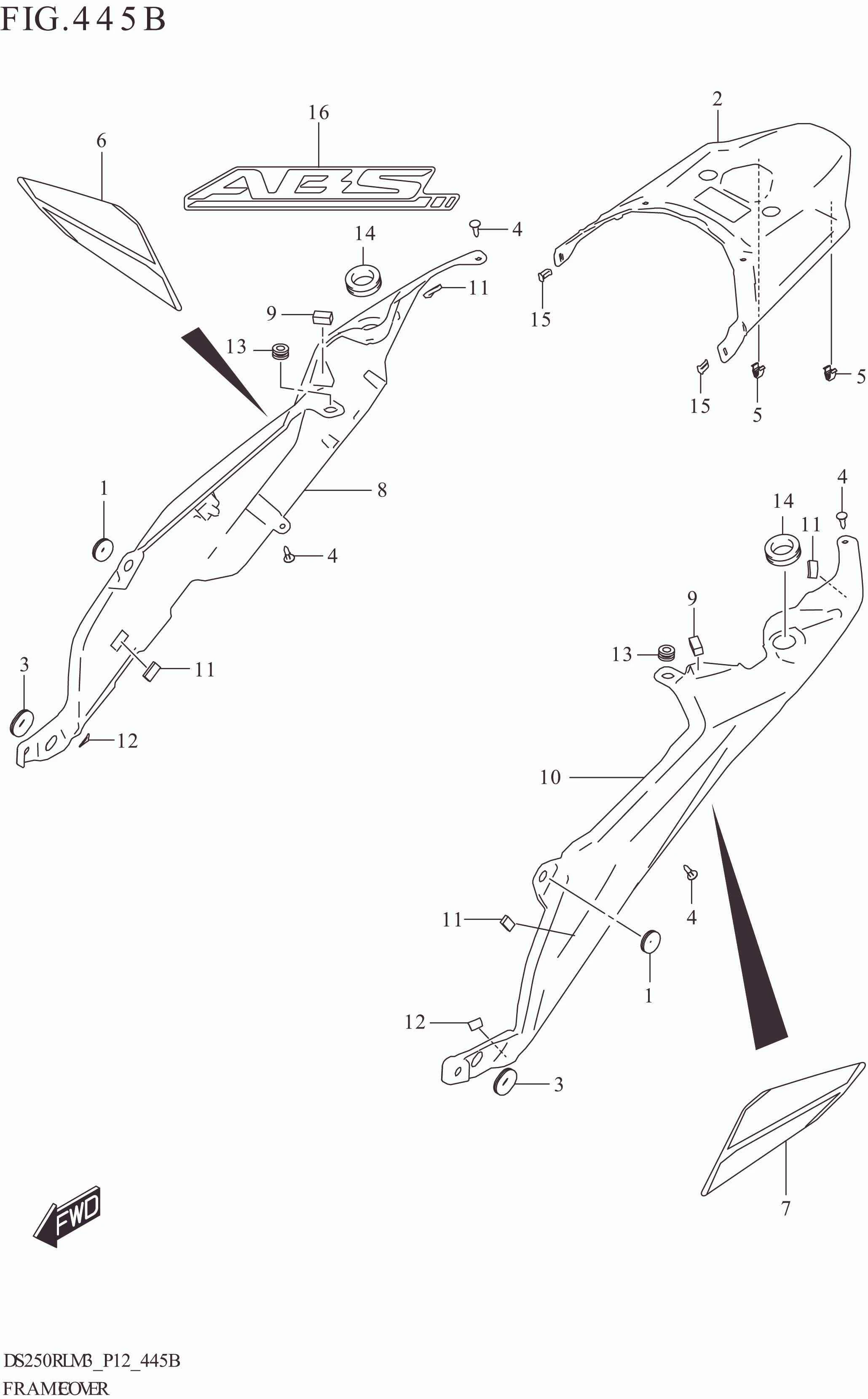 FIG. 445B FRAME COVER