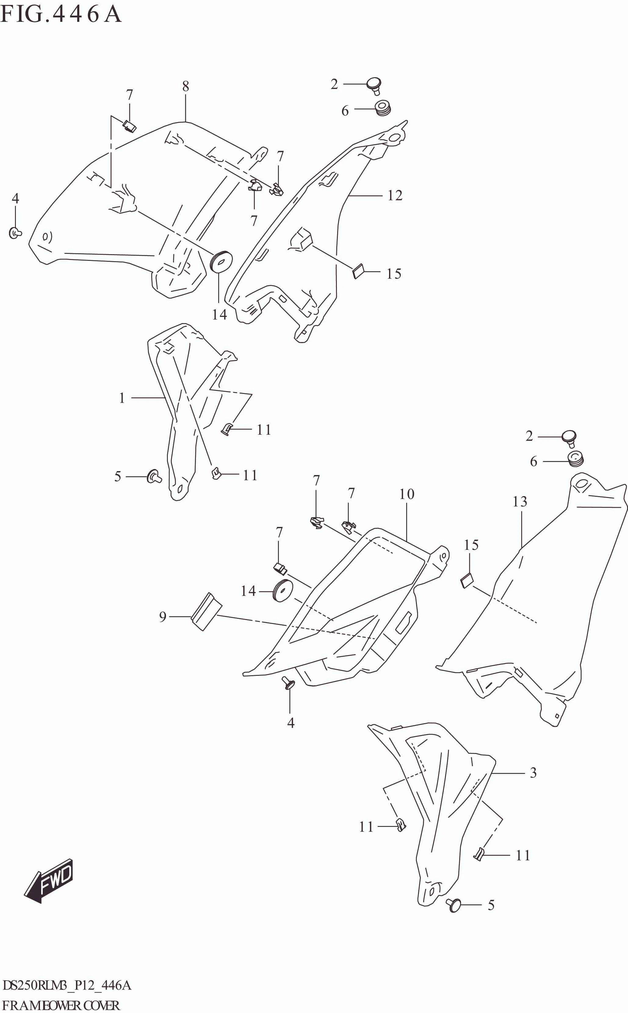 FIG. 446A FRAME LOWER COVER