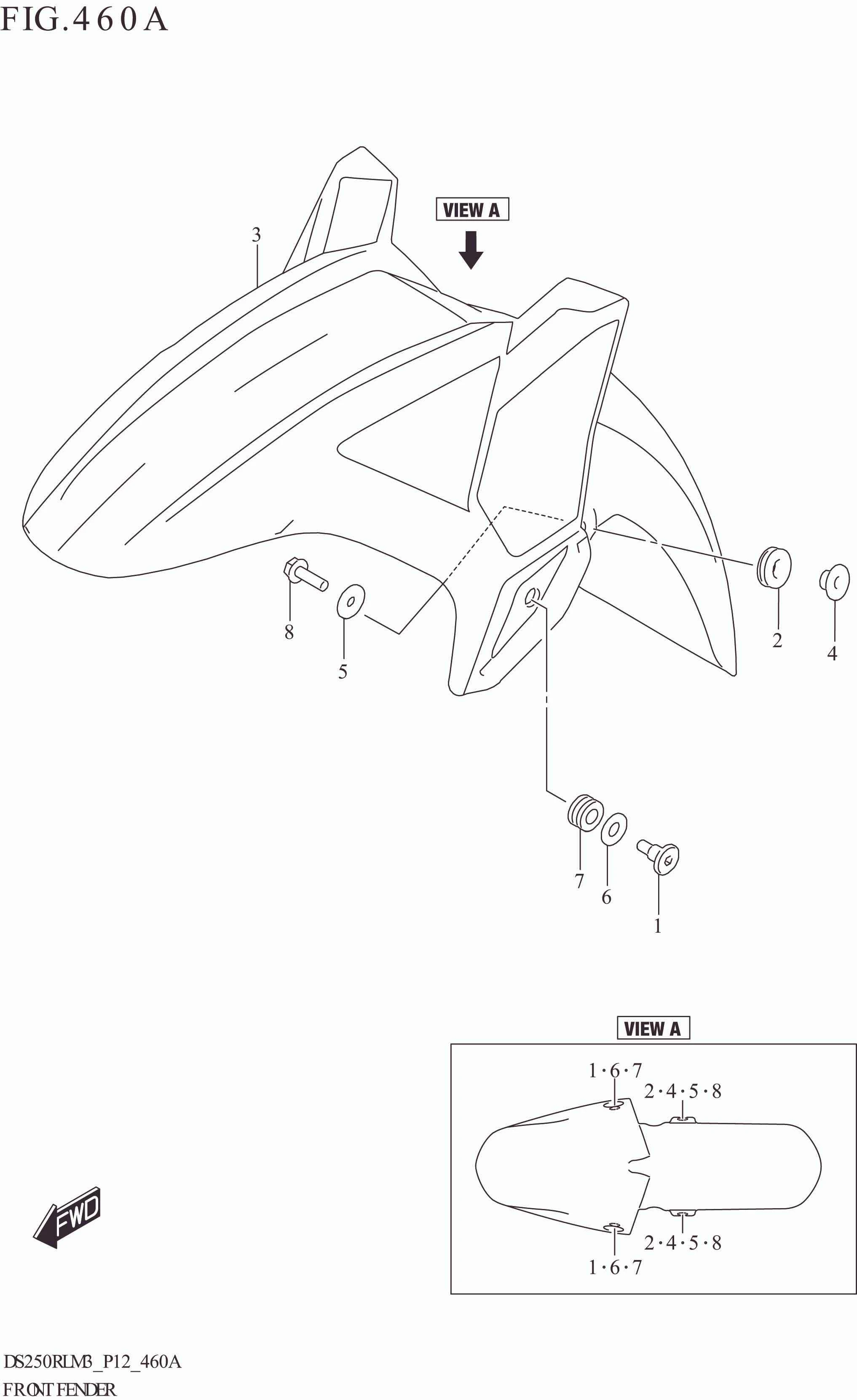 FIG. 460A FRONT FENDER