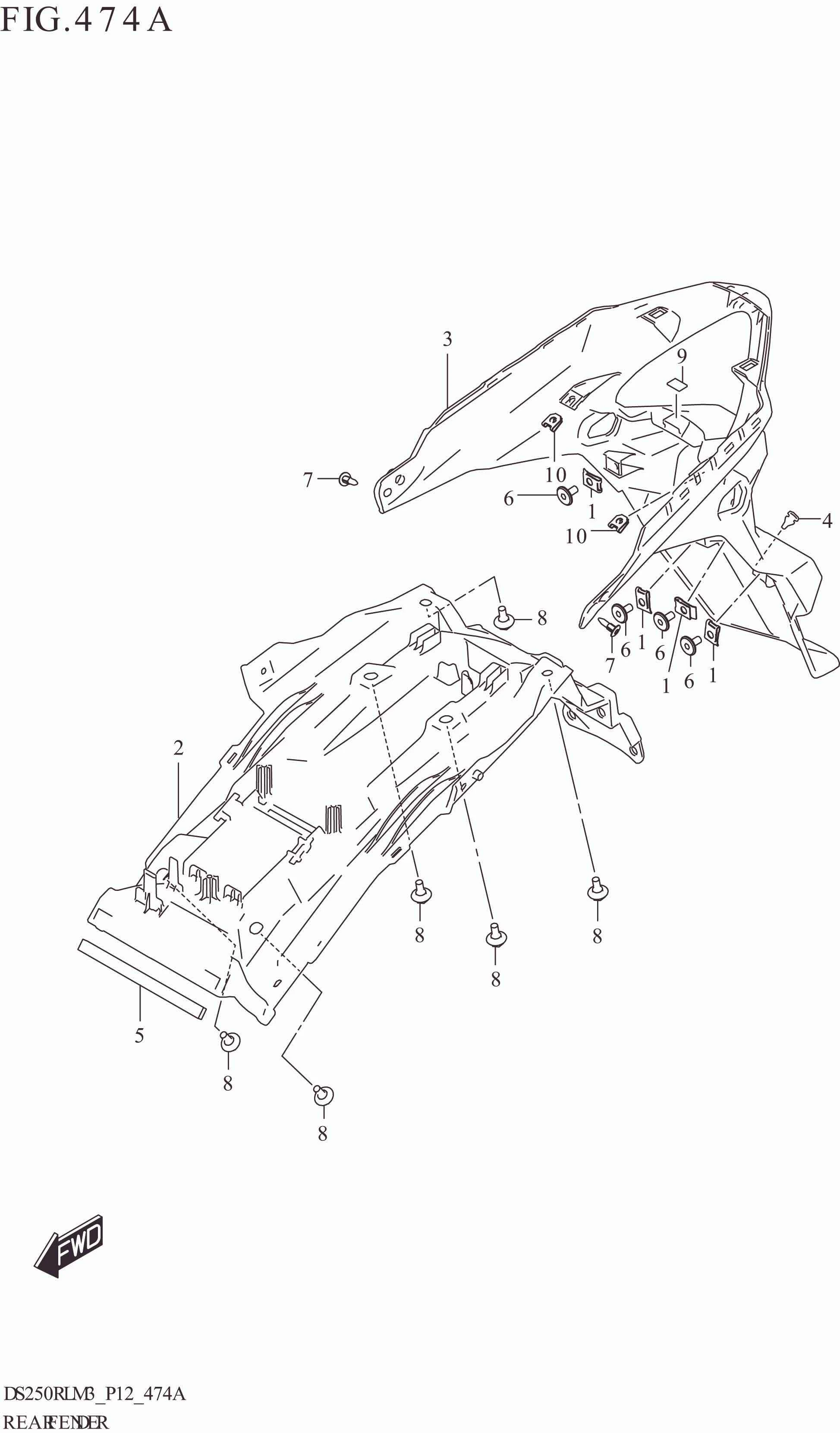 FIG. 474A REAR FENDER
