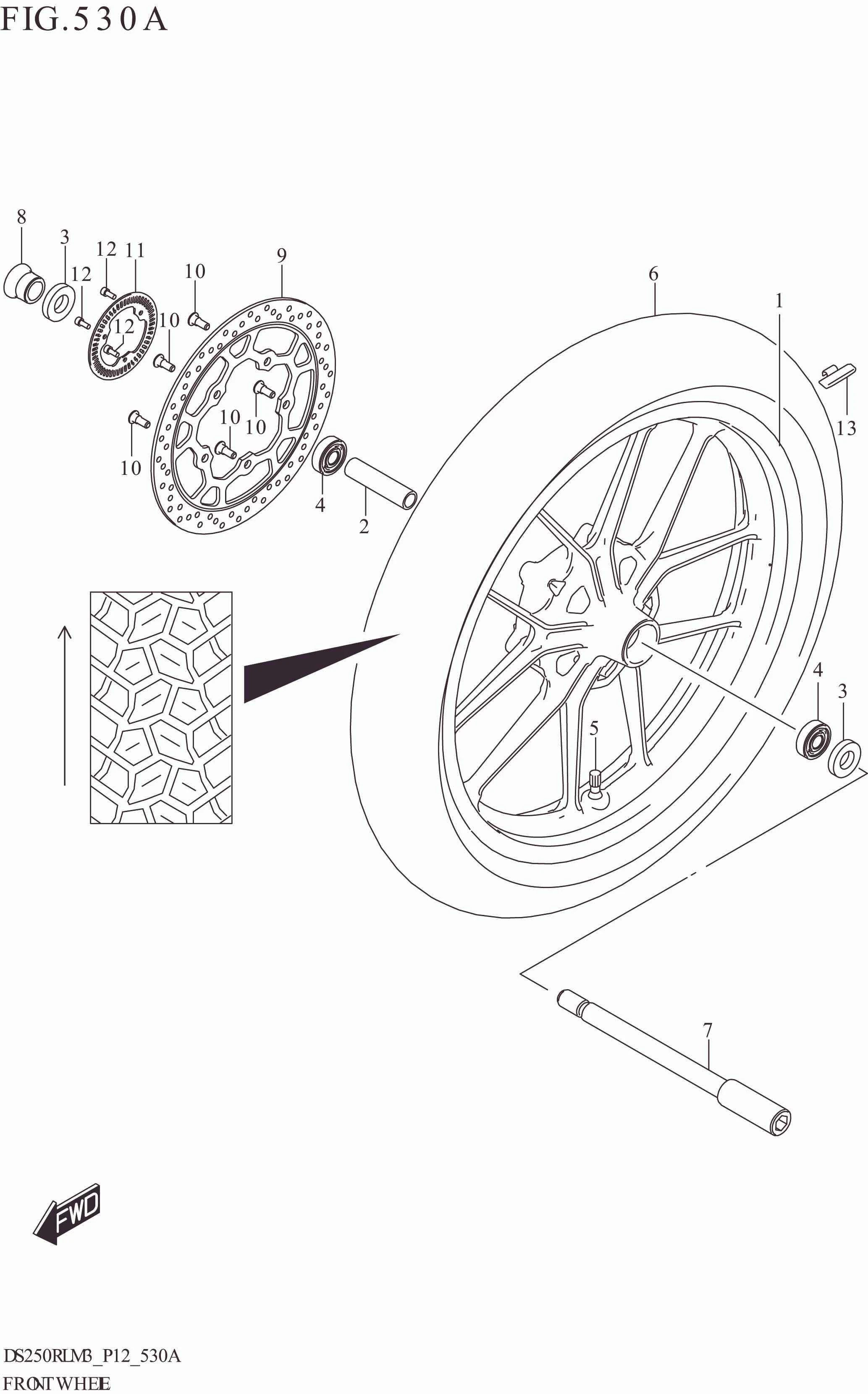 FIG. 530A FRONT WHEEL