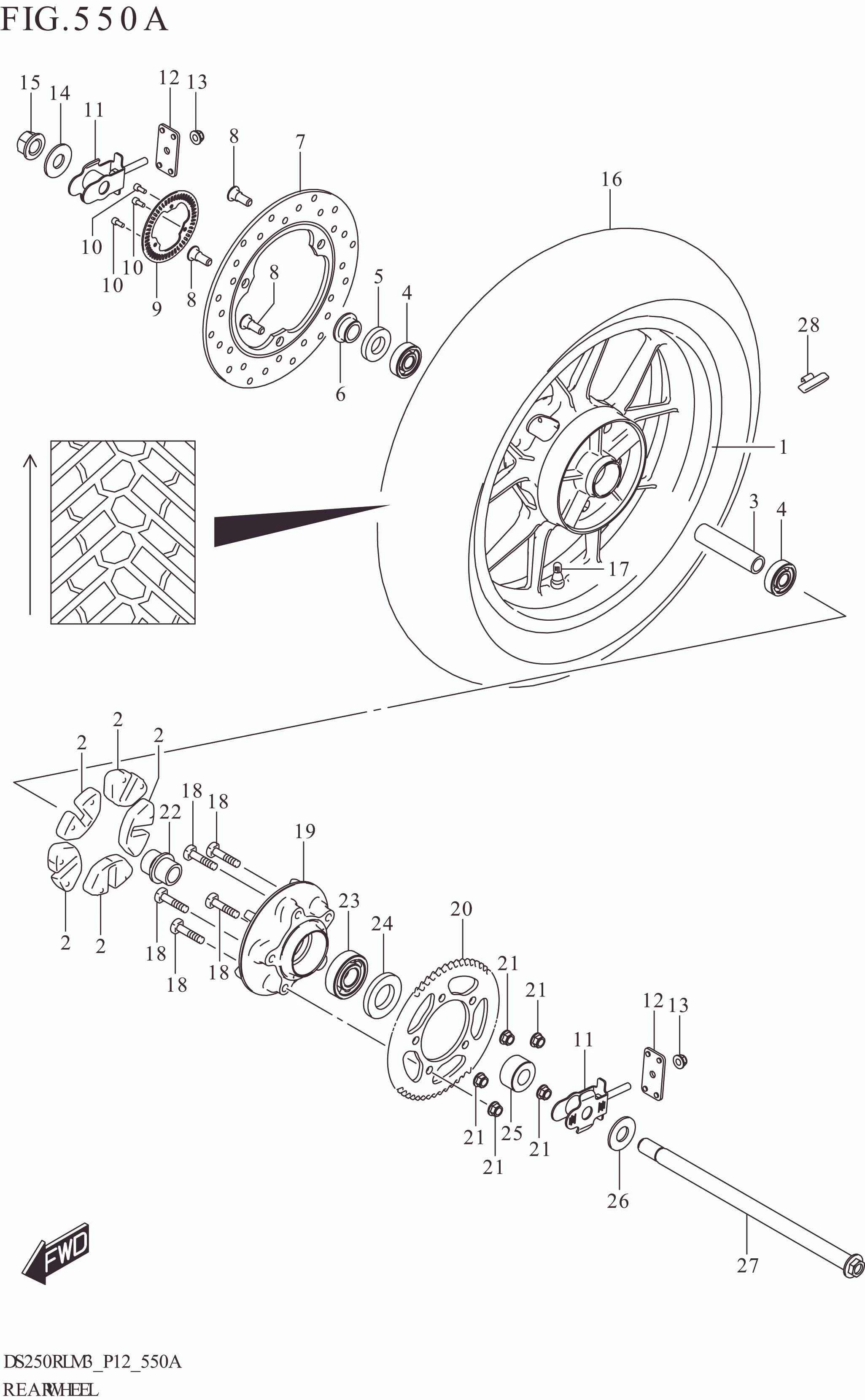 FIG. 550A REAR WHEEL