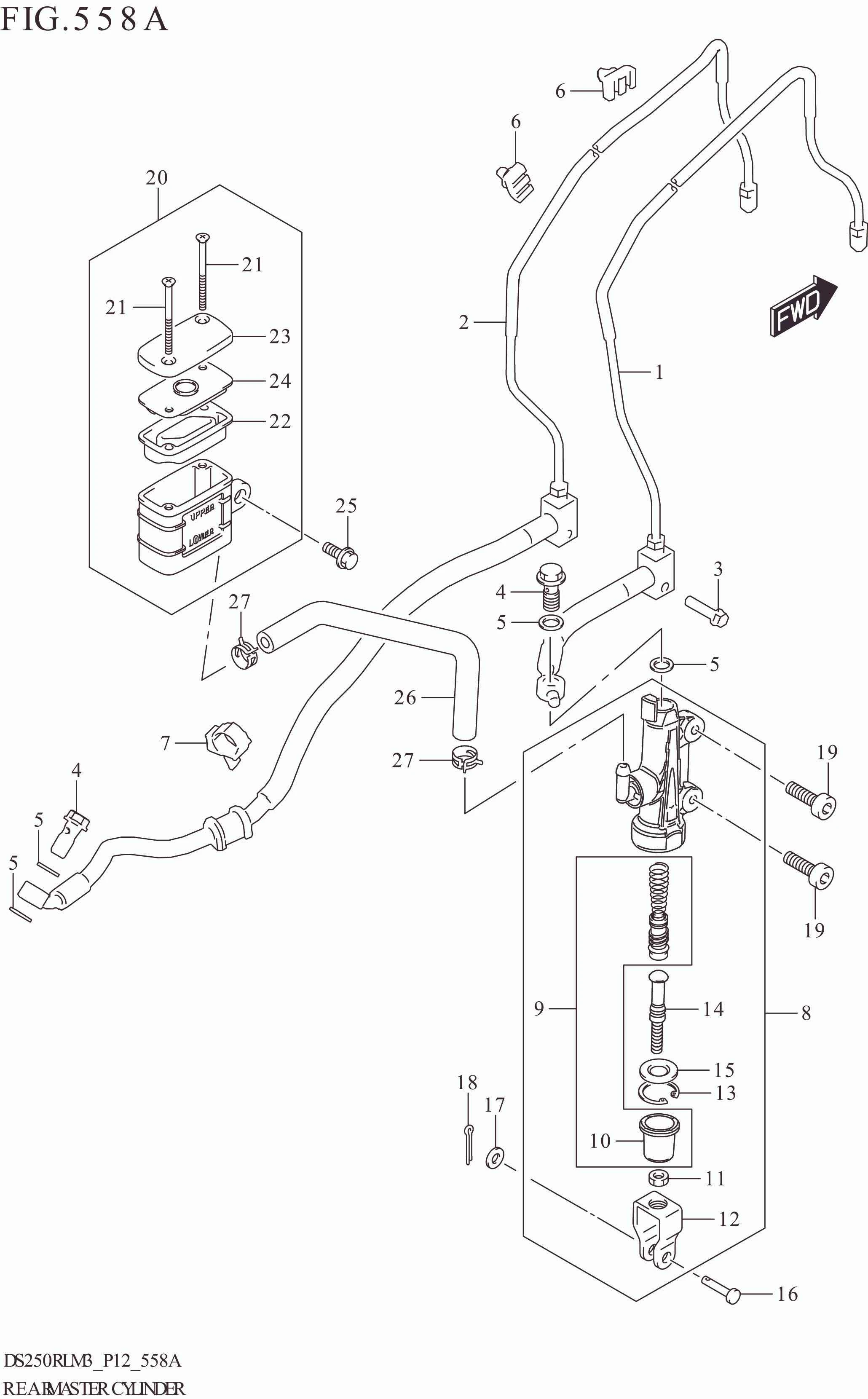 FIG. 558A REAR MASTER CYLINDER