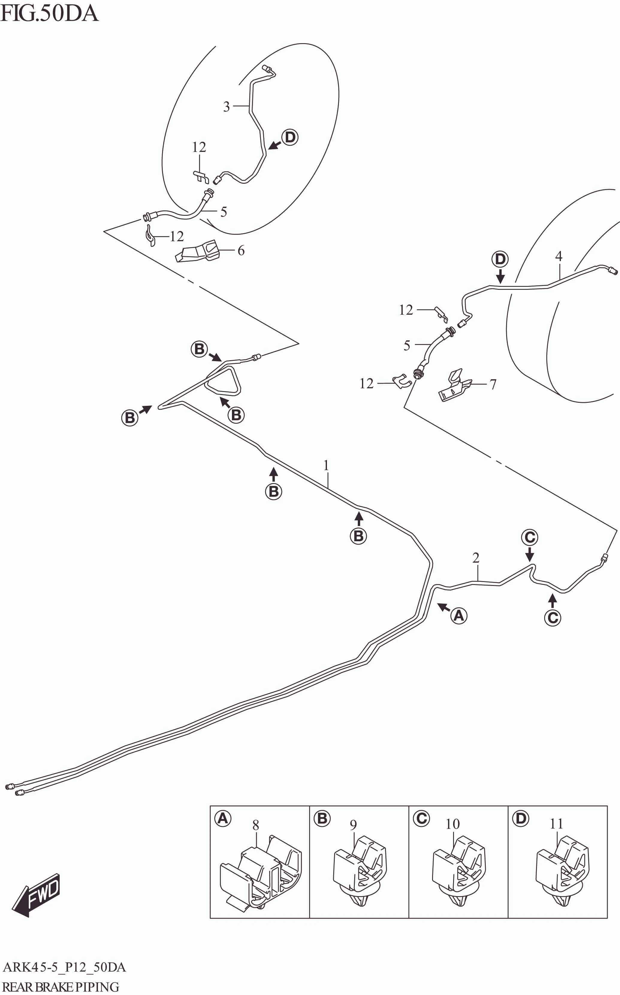 FIG. 50DA REAR BRAKE PIPING