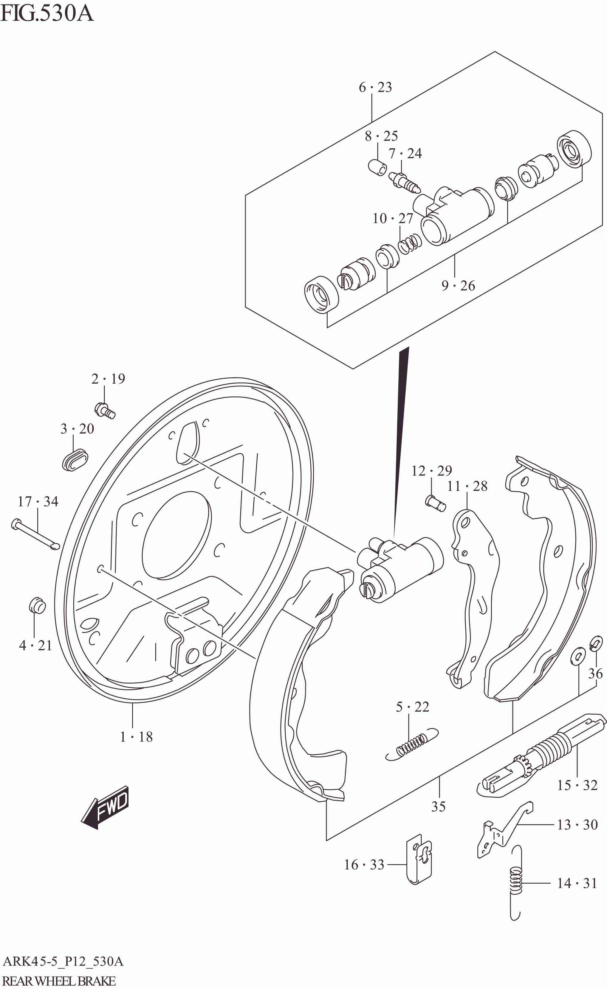 FIG. 530A REAR WHEEL BRAKE