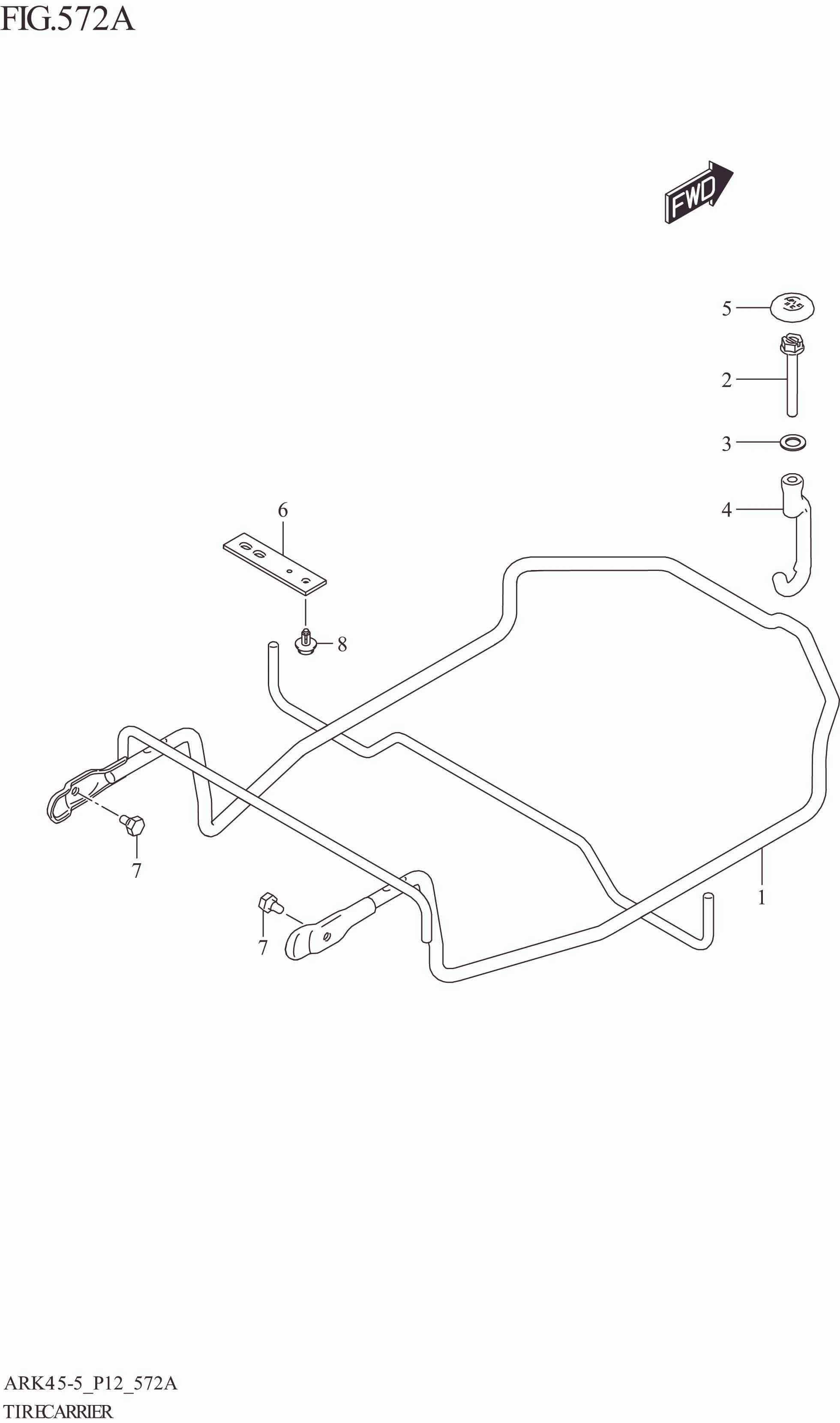 FIG. 572A TIRE CARRIER
