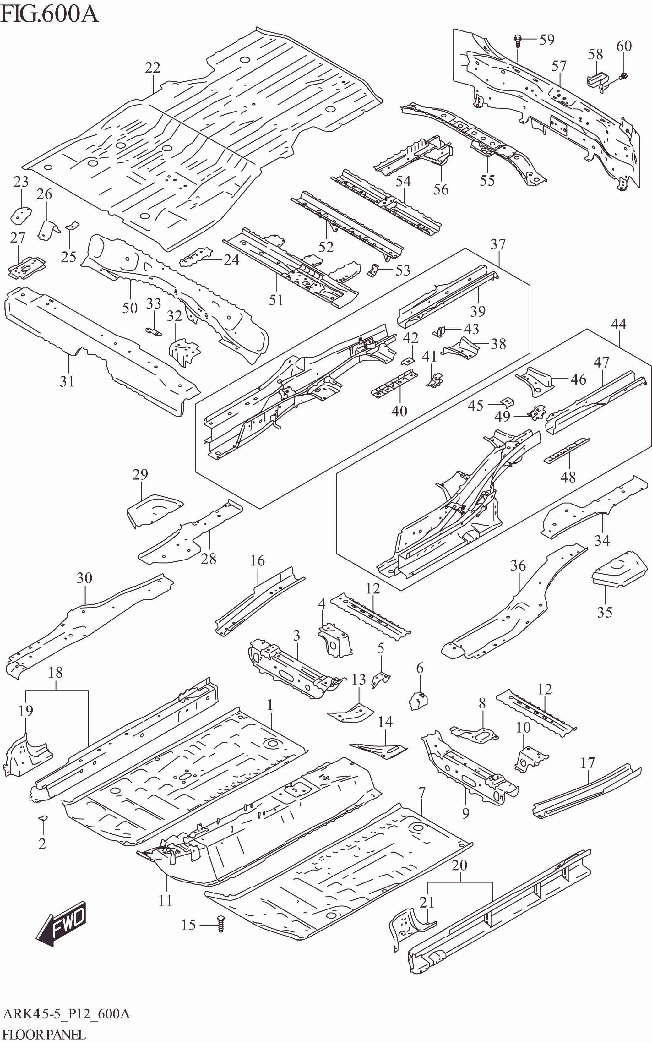 FIG. 600A FLOOR PANEL (GL)
