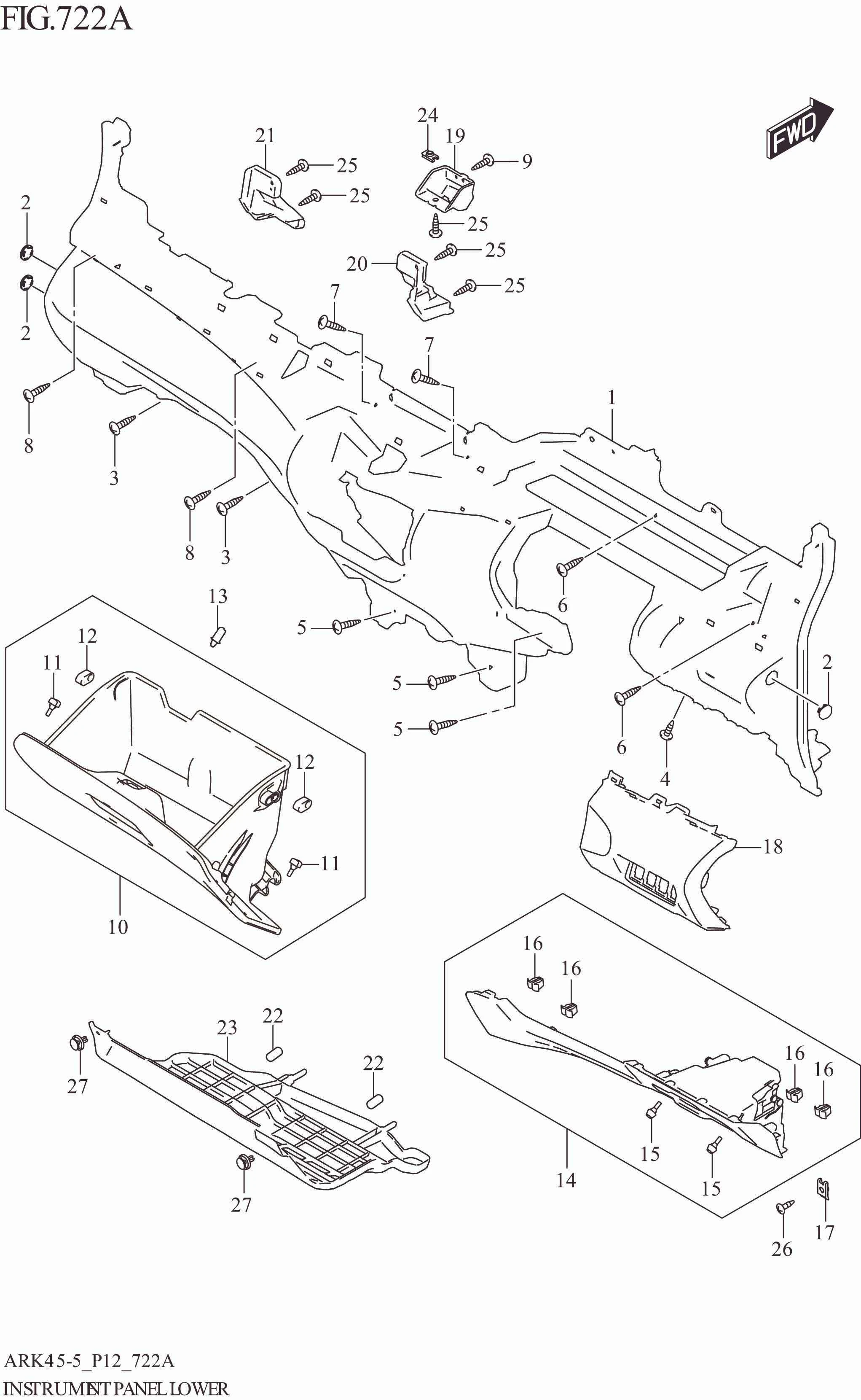 FIG. 722A INSTRUMENT PANEL LOWER