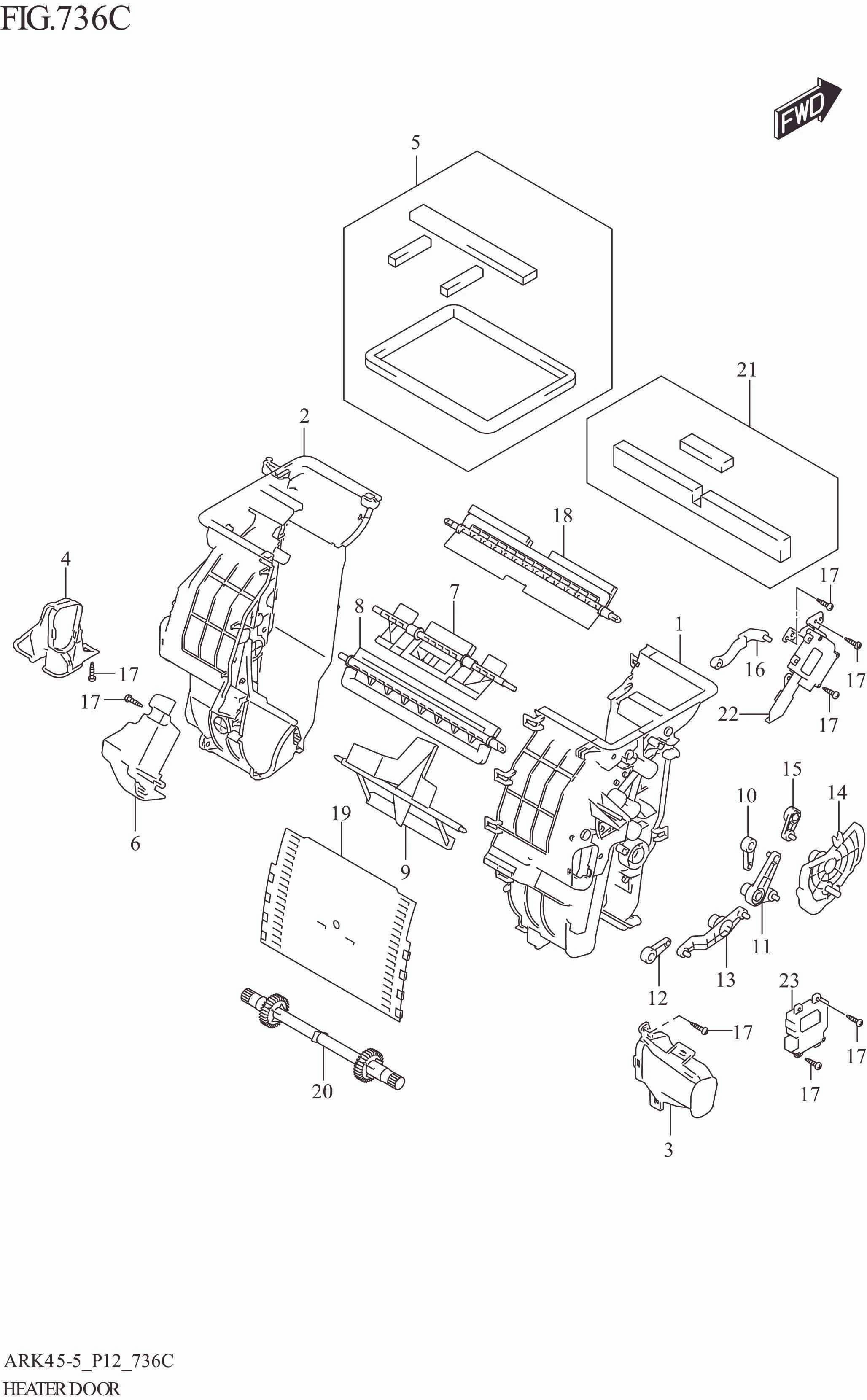 FIG. 736C HEATER DOOR (GX)