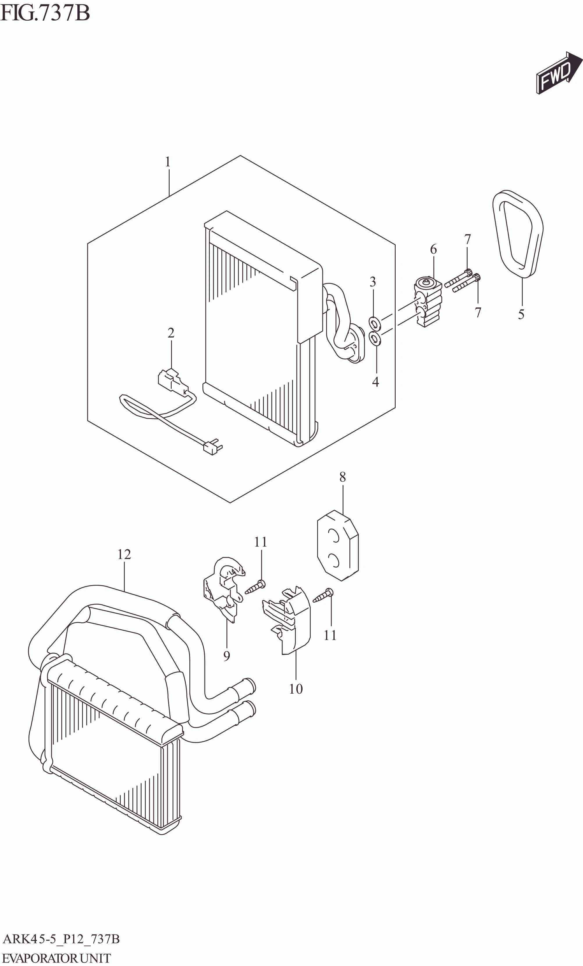 FIG. 737B EVAPORATOR UNIT (GX)
