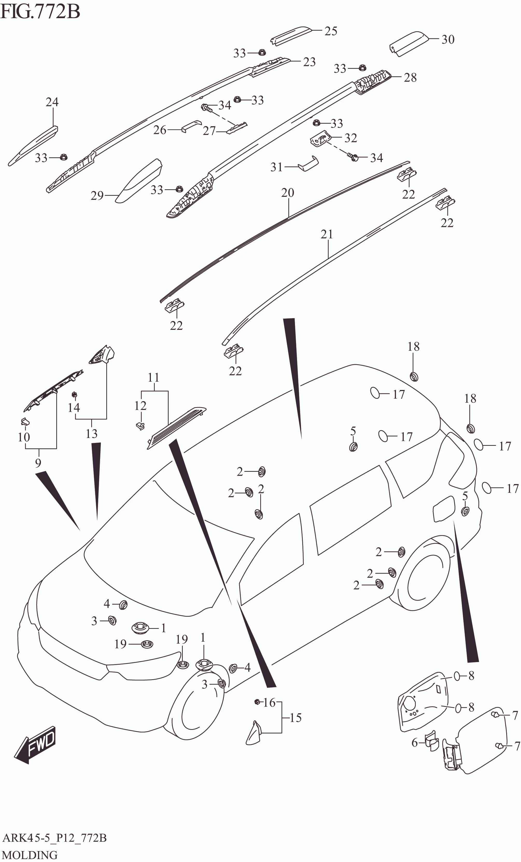 FIG. 772B MOLDING (XL7)