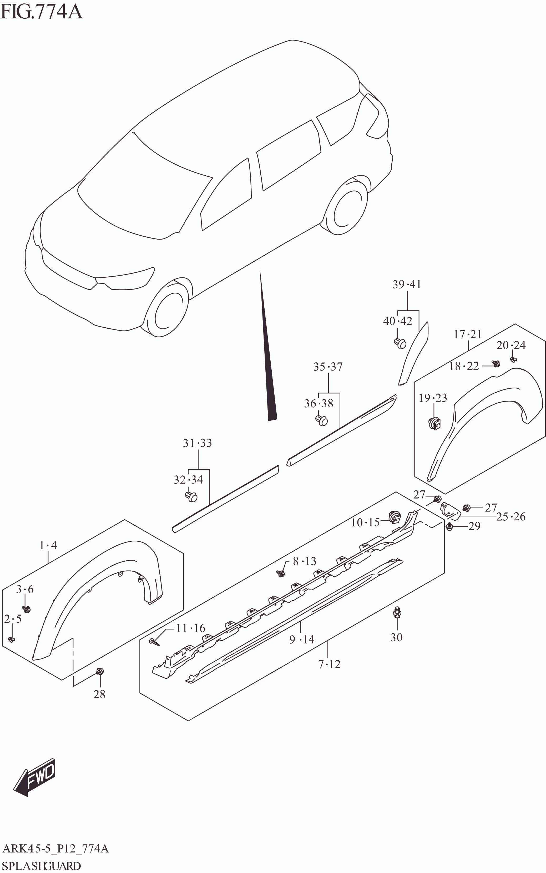 FIG. 774A SPLASH GUARD