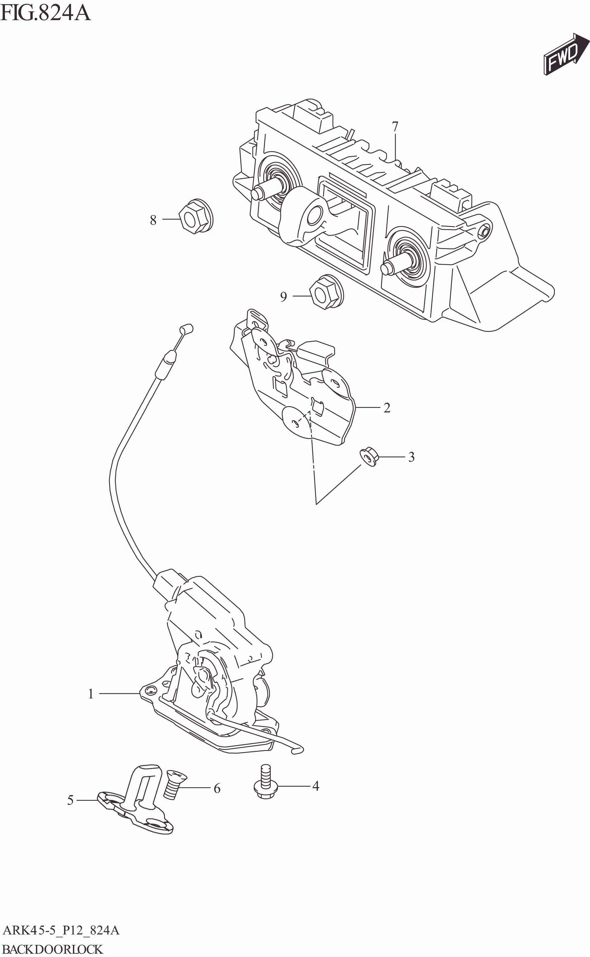 FIG. 824A BACK DOOR LOCK