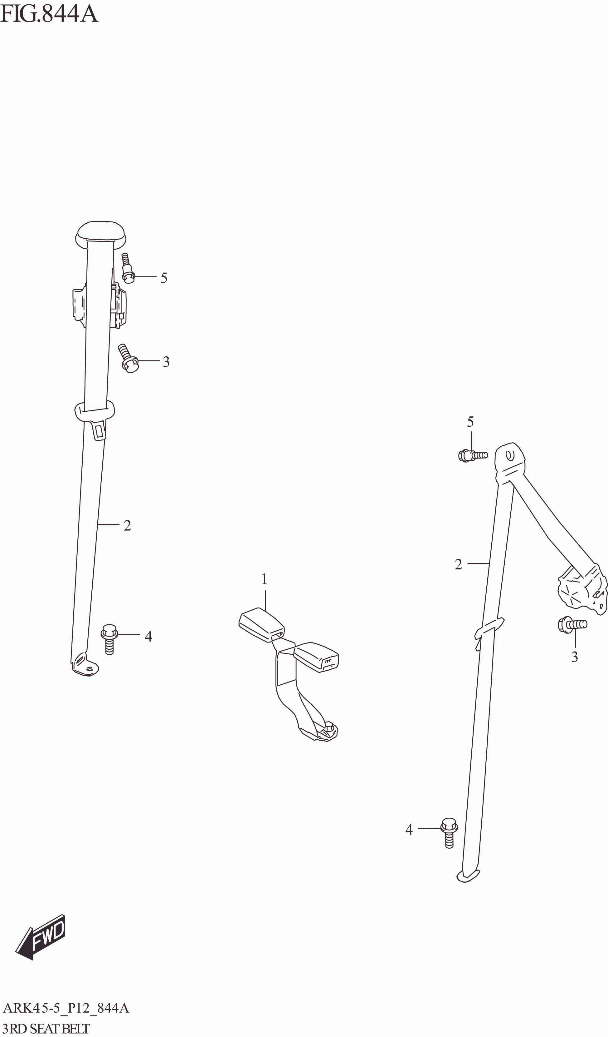 FIG. 844A 3RD SEAT BELT