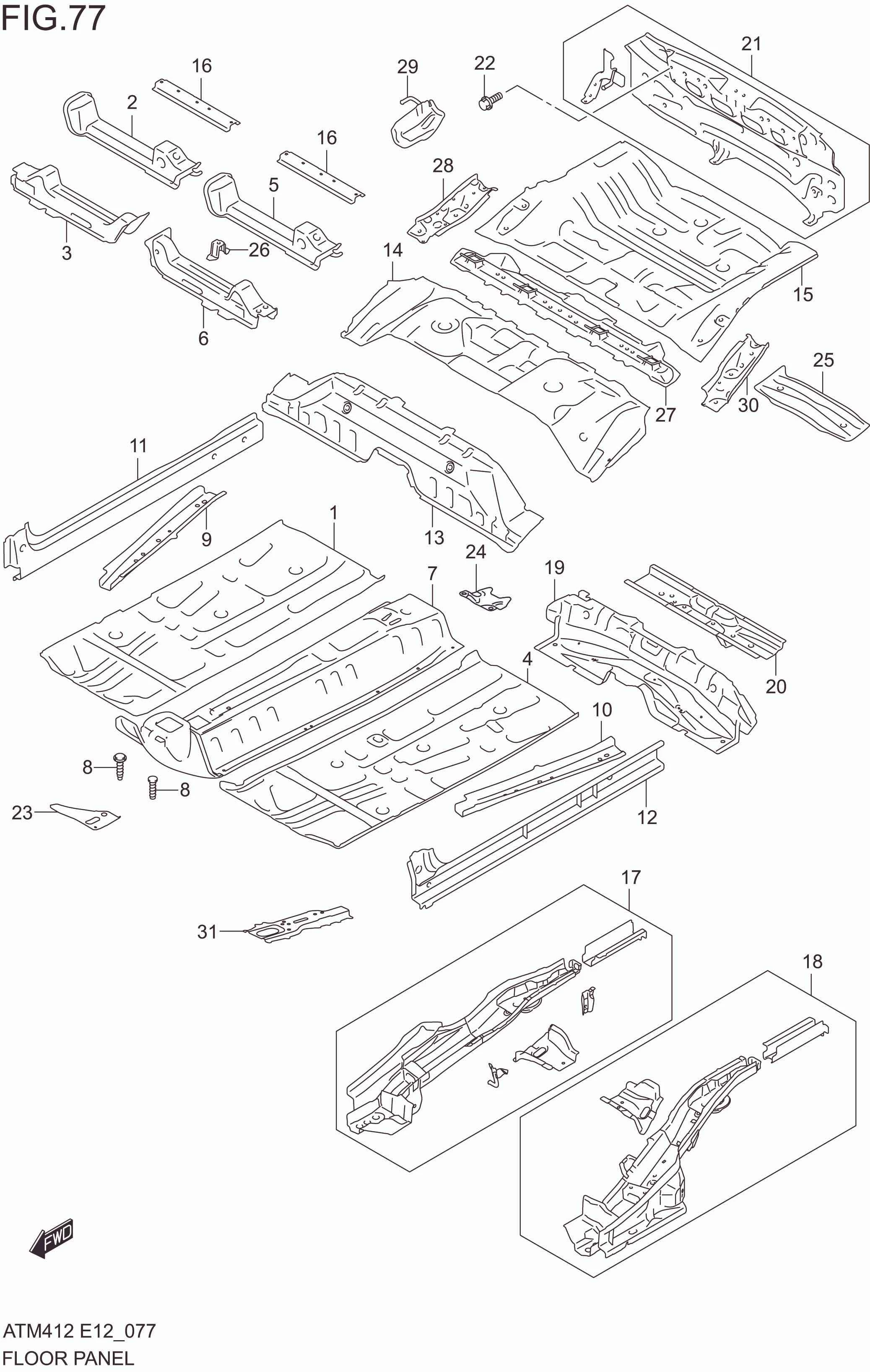 FIG. 77 FLOOR PANEL