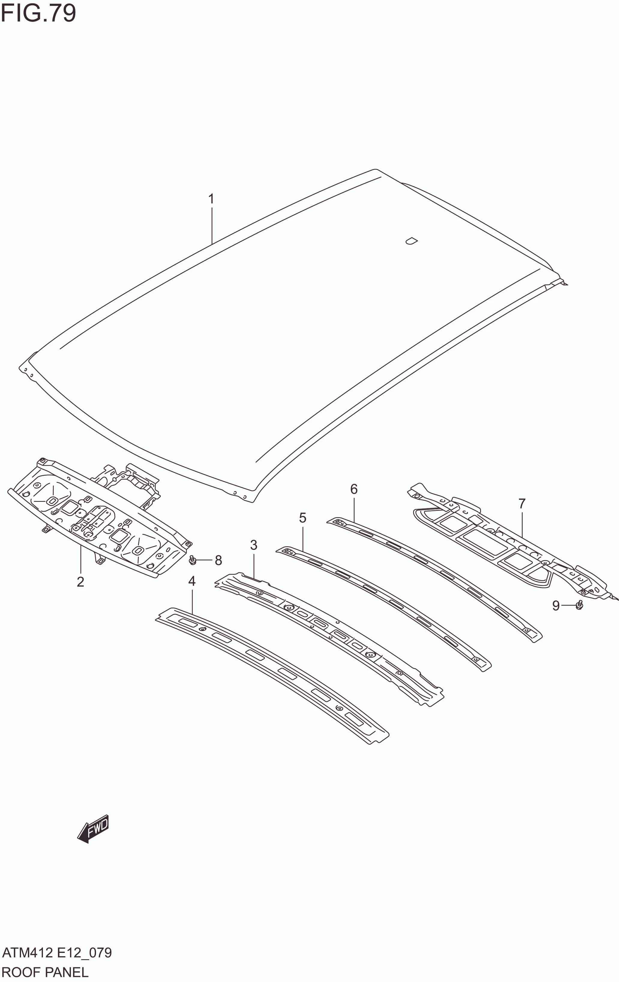 FIG. 79 ROOF PANEL