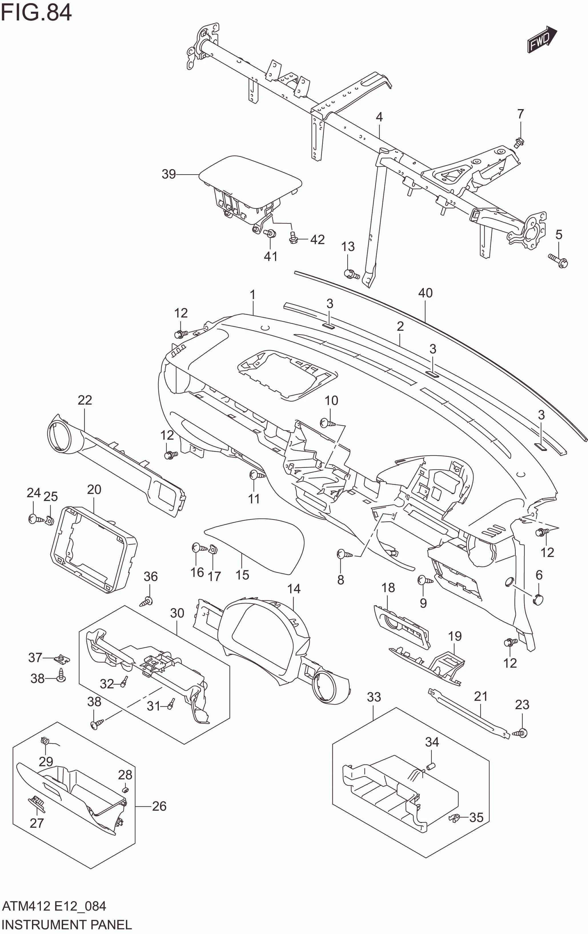 FIG. 84 INSTRUMENT PANEL