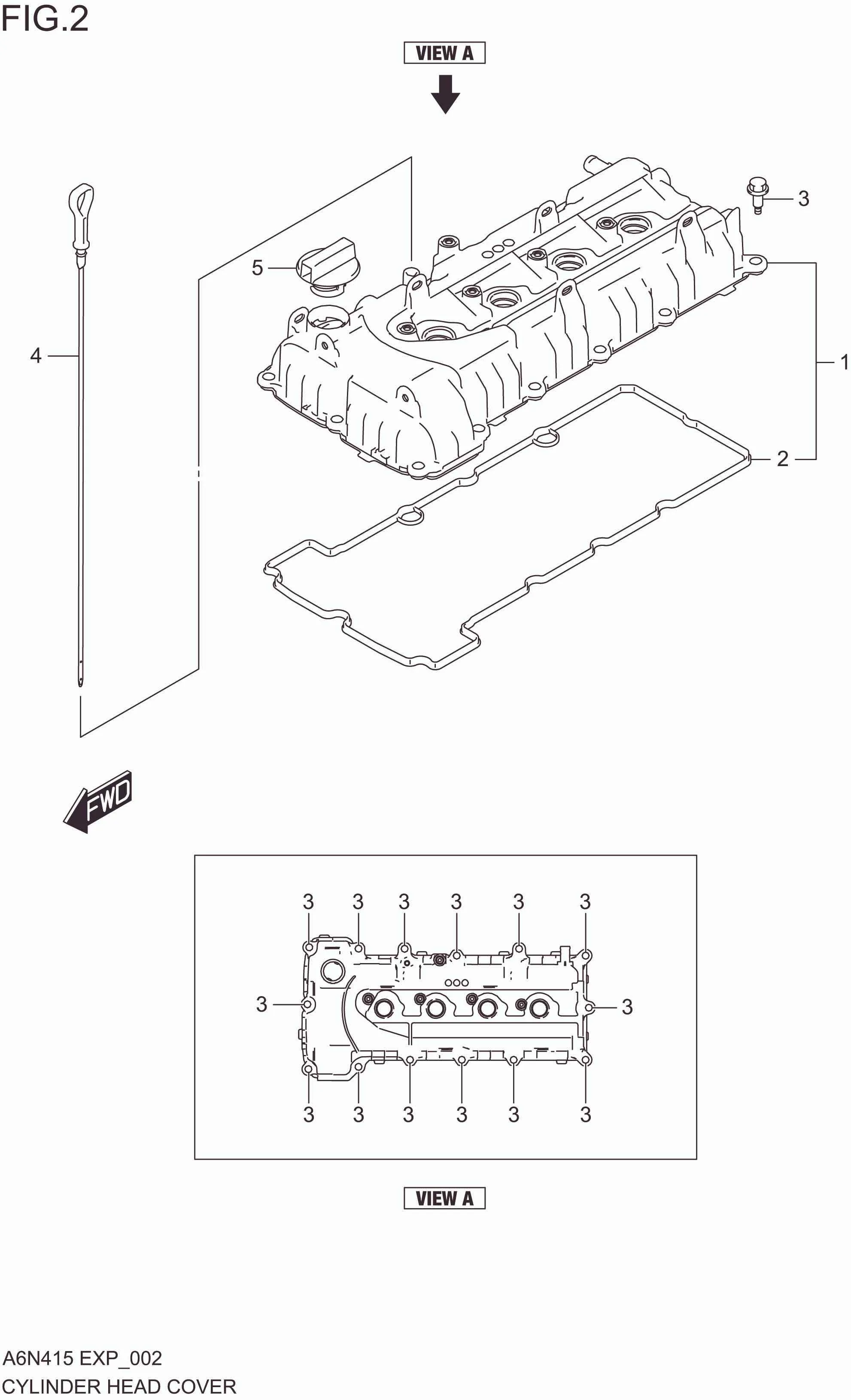 FIG. 002 CYLINDER HEAD COVER