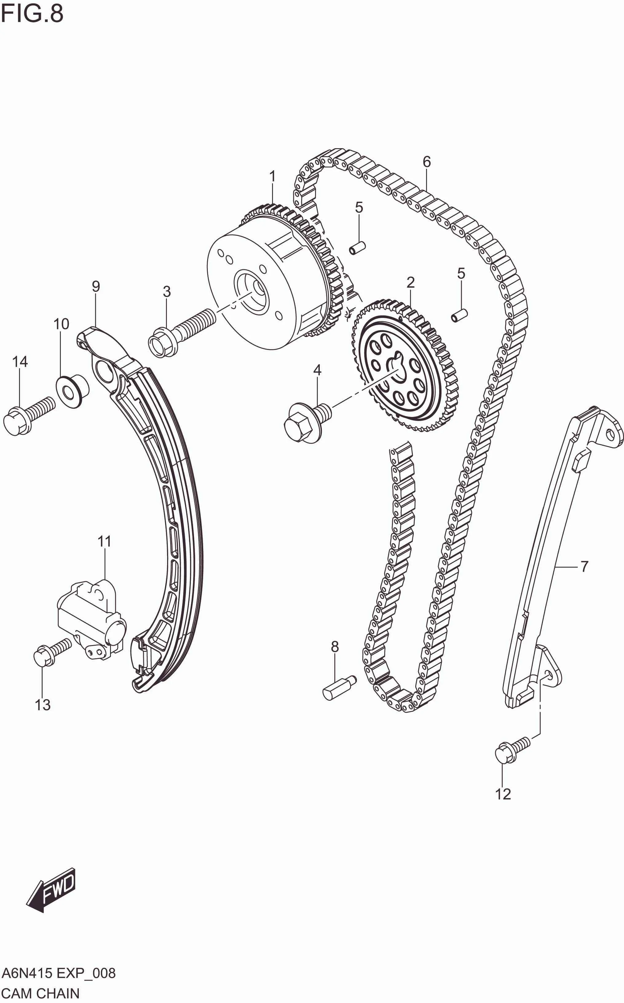 FIG. 008 CAM CHAIN