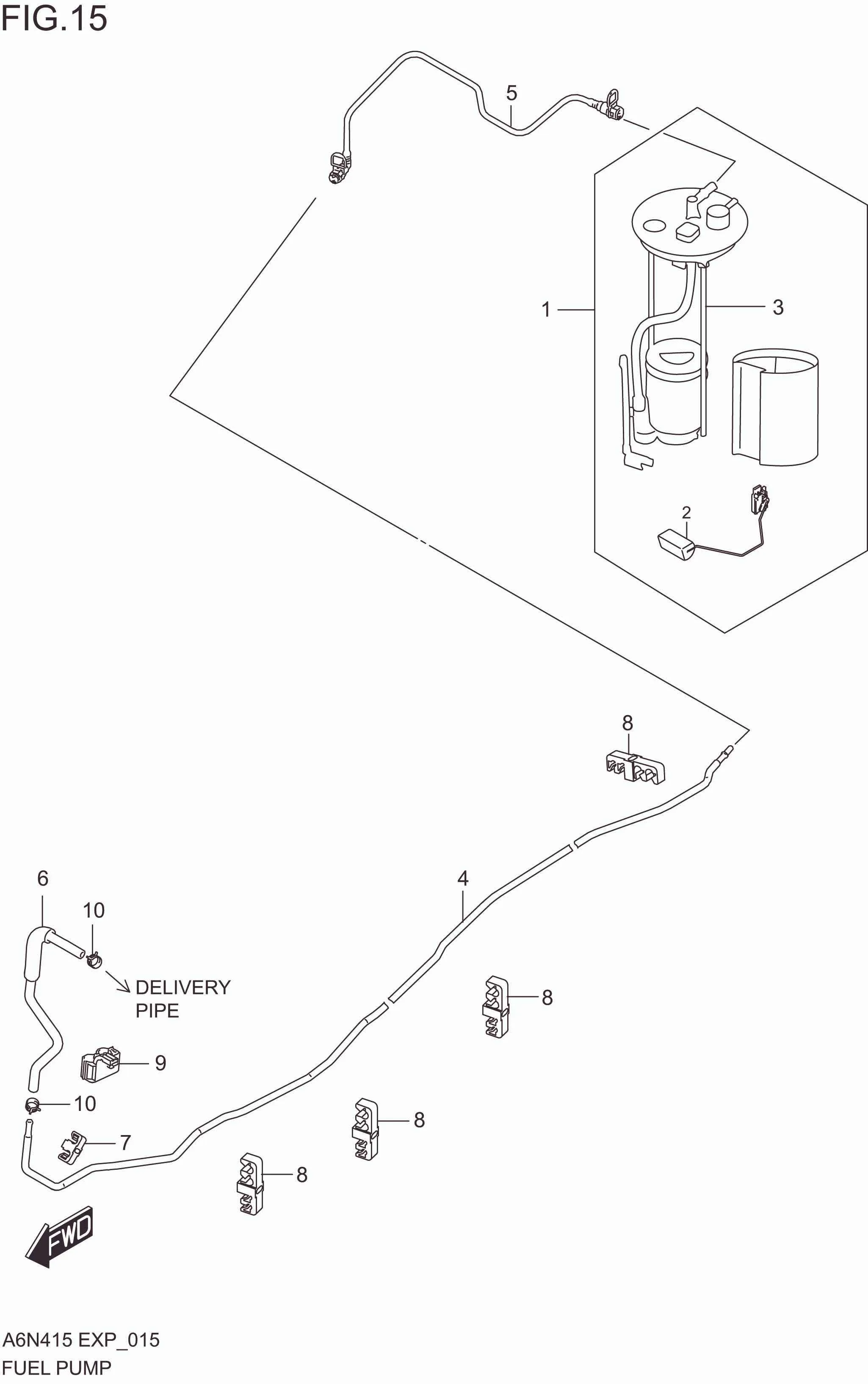 FIG. 015 FUEL PUMP