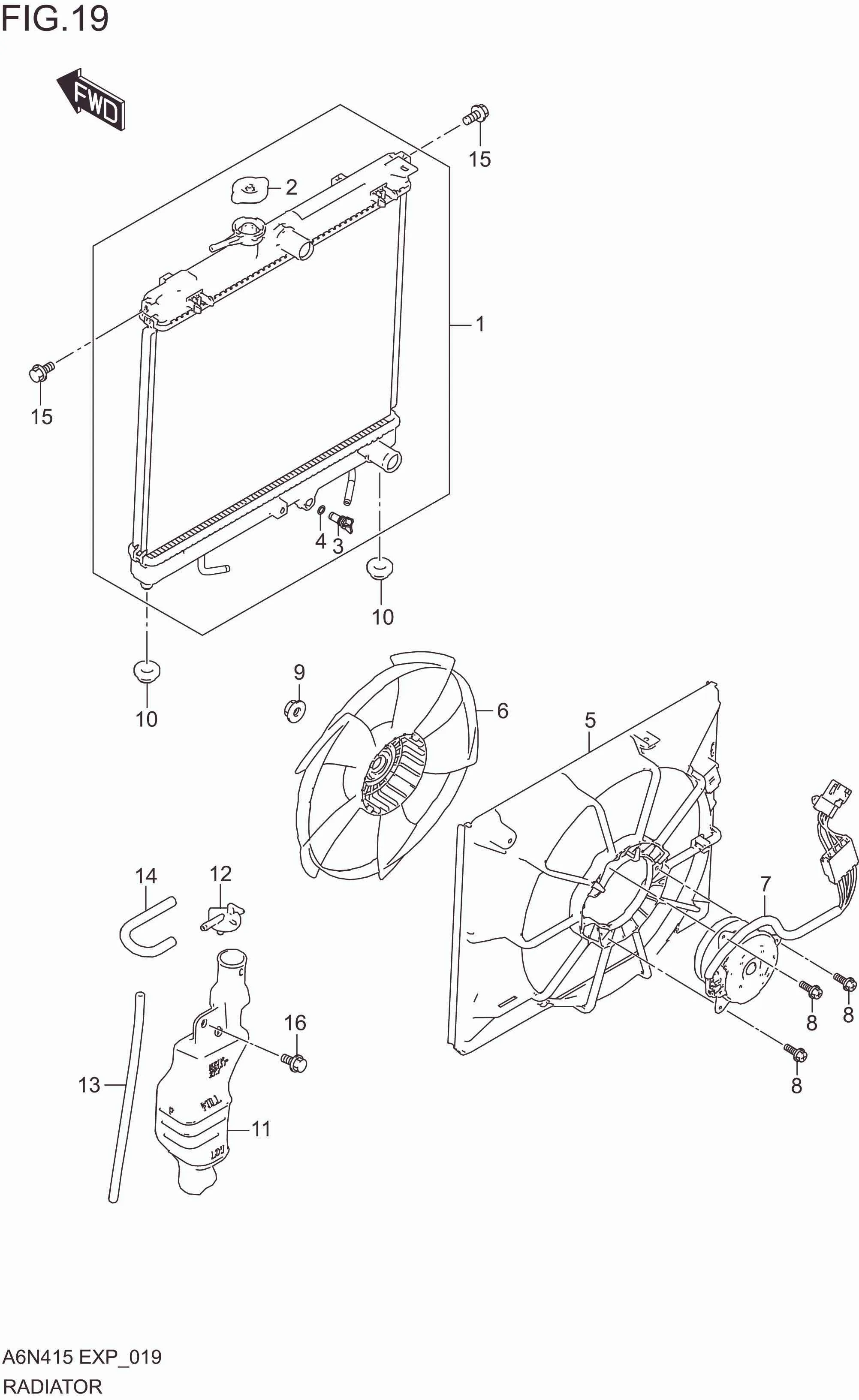 FIG. 019 RADIATOR