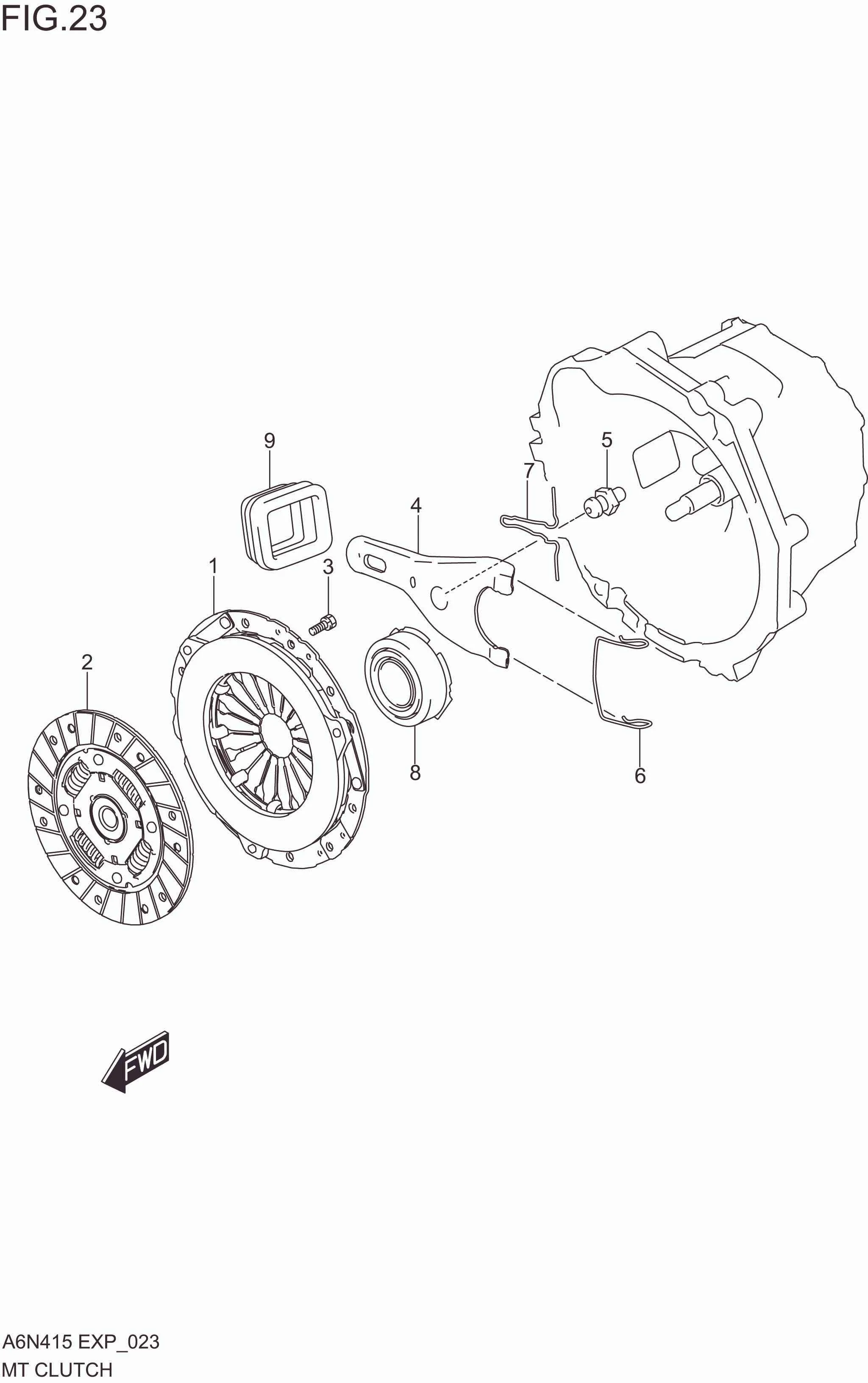 FIG. 023 MT CLUTCH (5MT)