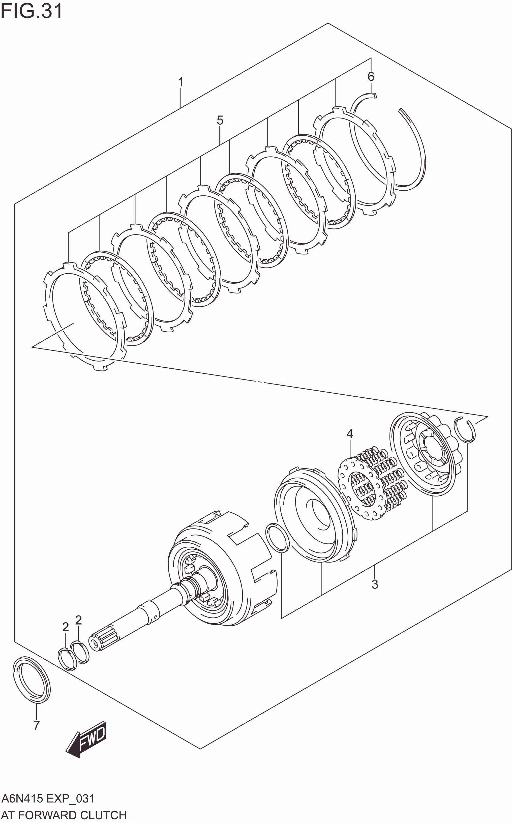 FIG. 031 AT FORWARD CLUTCH (4AT)
