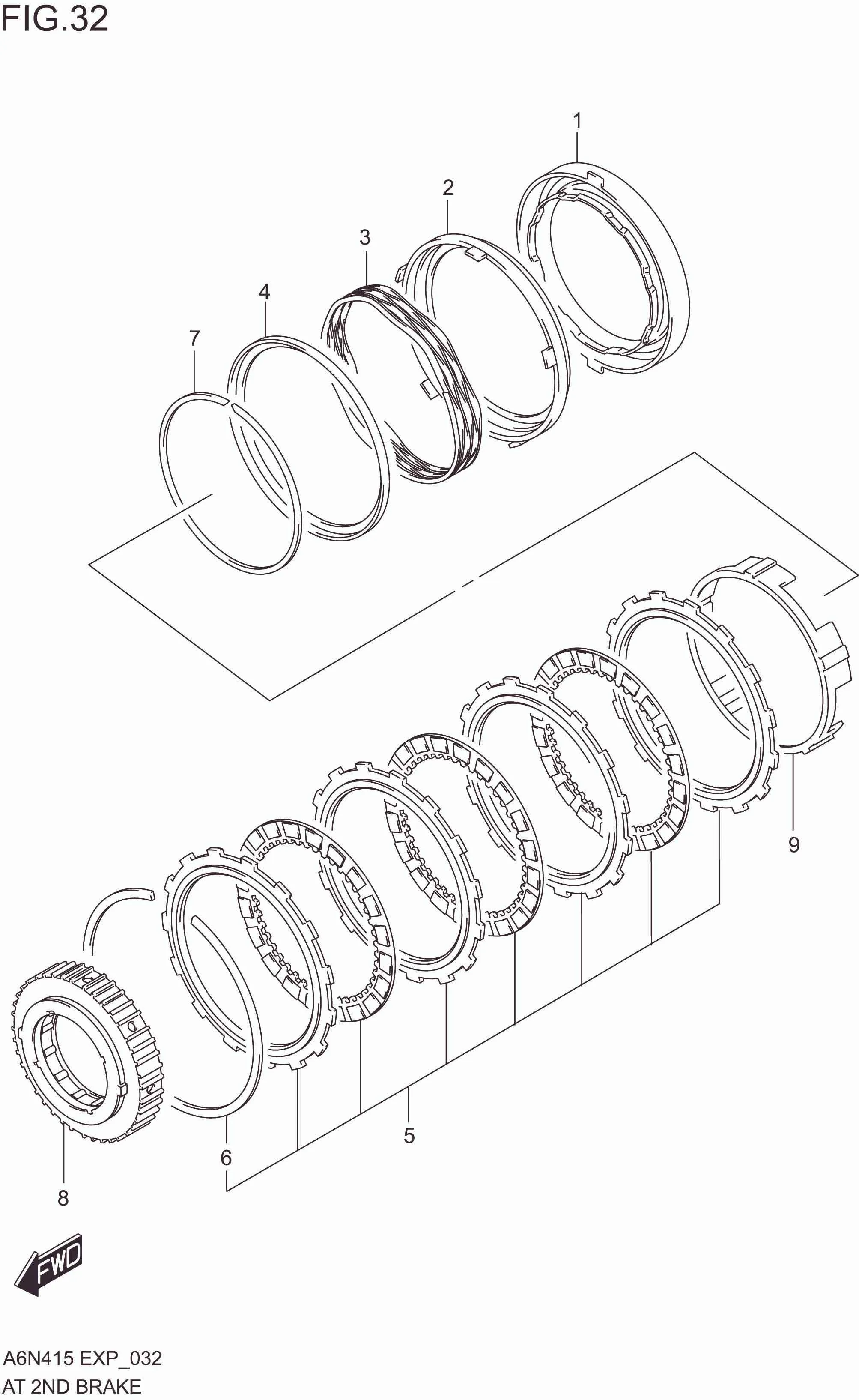 FIG. 032 AT 2ND BRAKE (4AT)