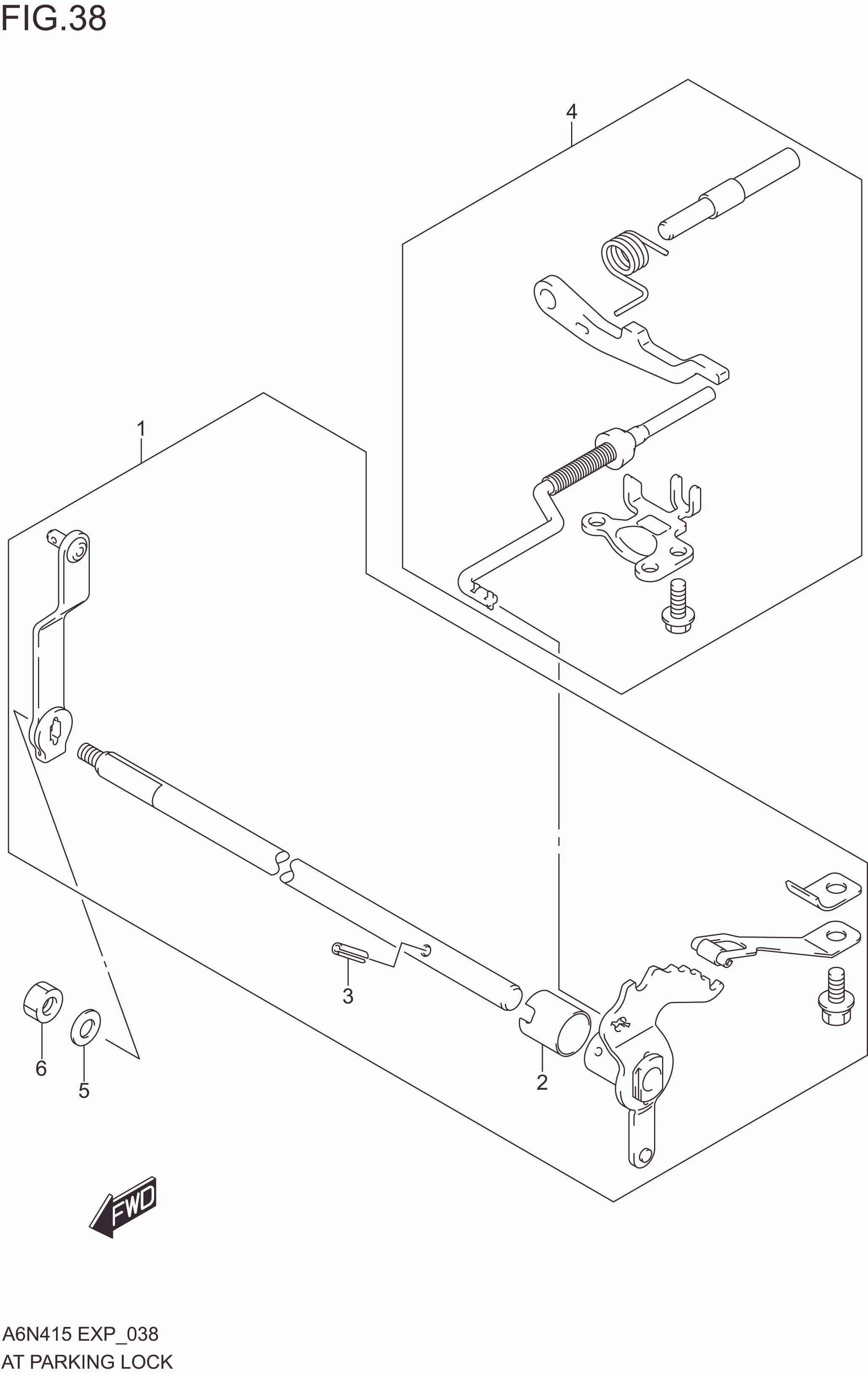 FIG. 038 AT PARKING LOCK (4AT)
