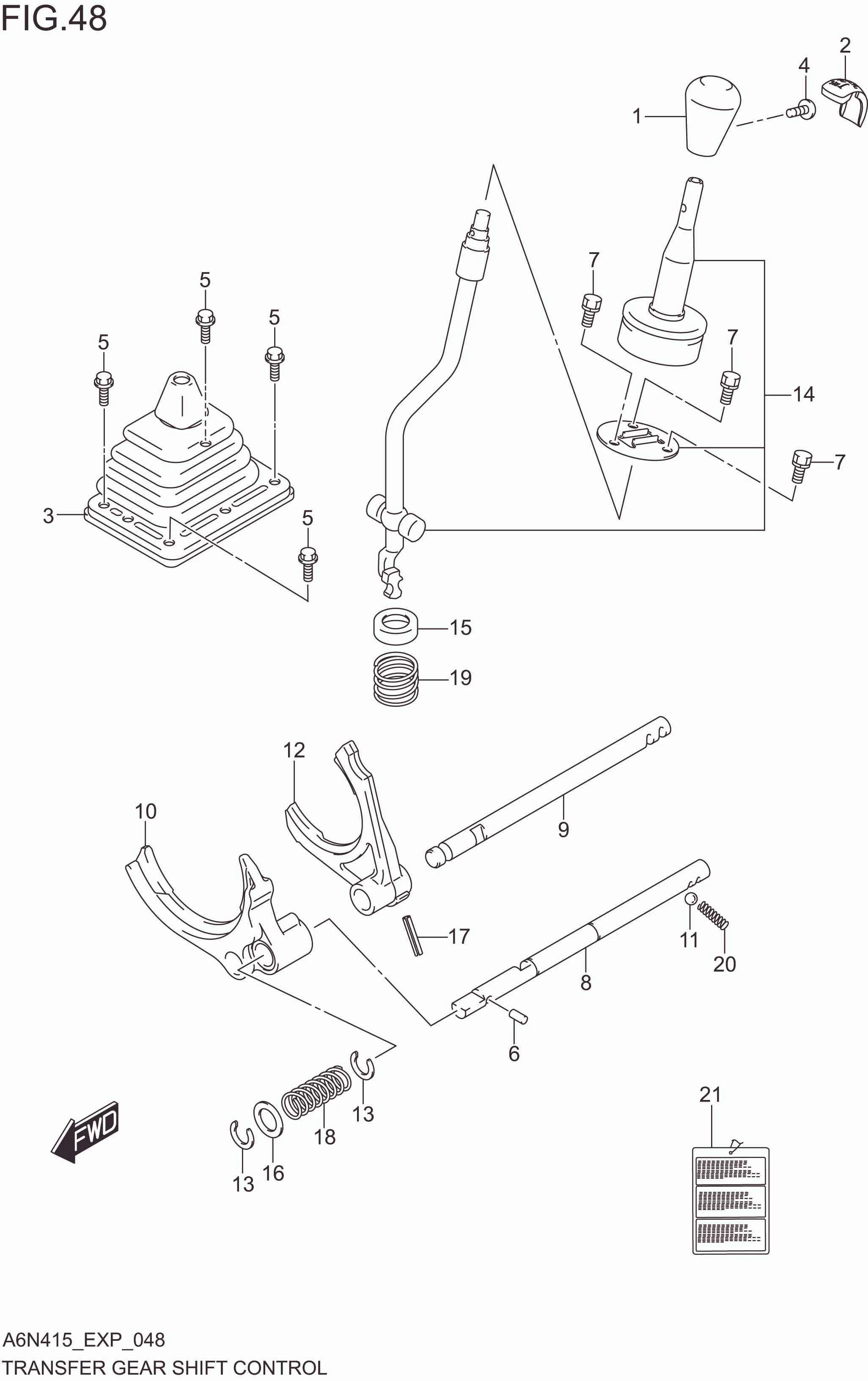 FIG. 048 TRANSFER GEAR SHIFT CONTROL
