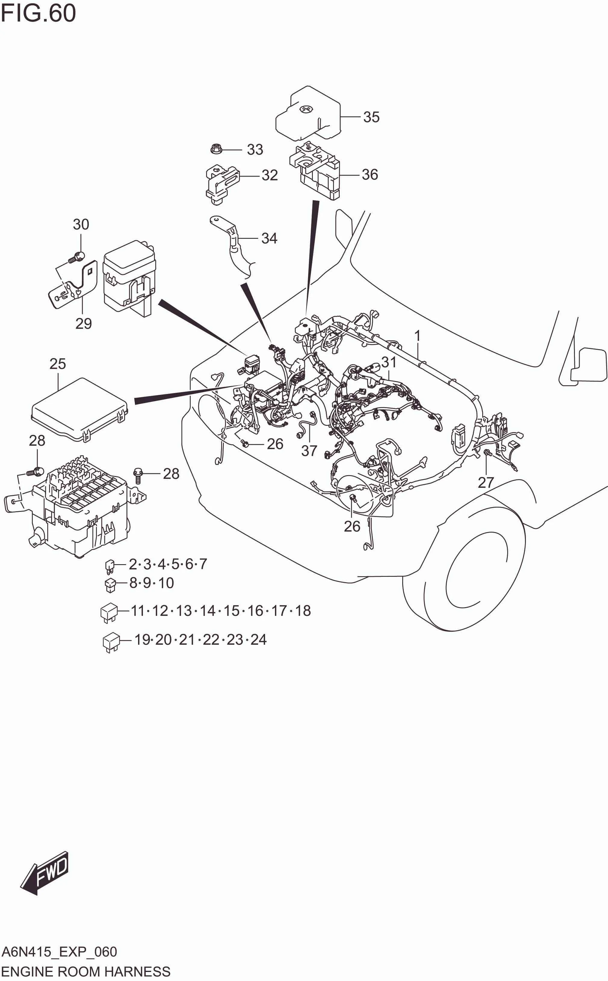 FIG. 060 ENGINE ROOM HARNESS