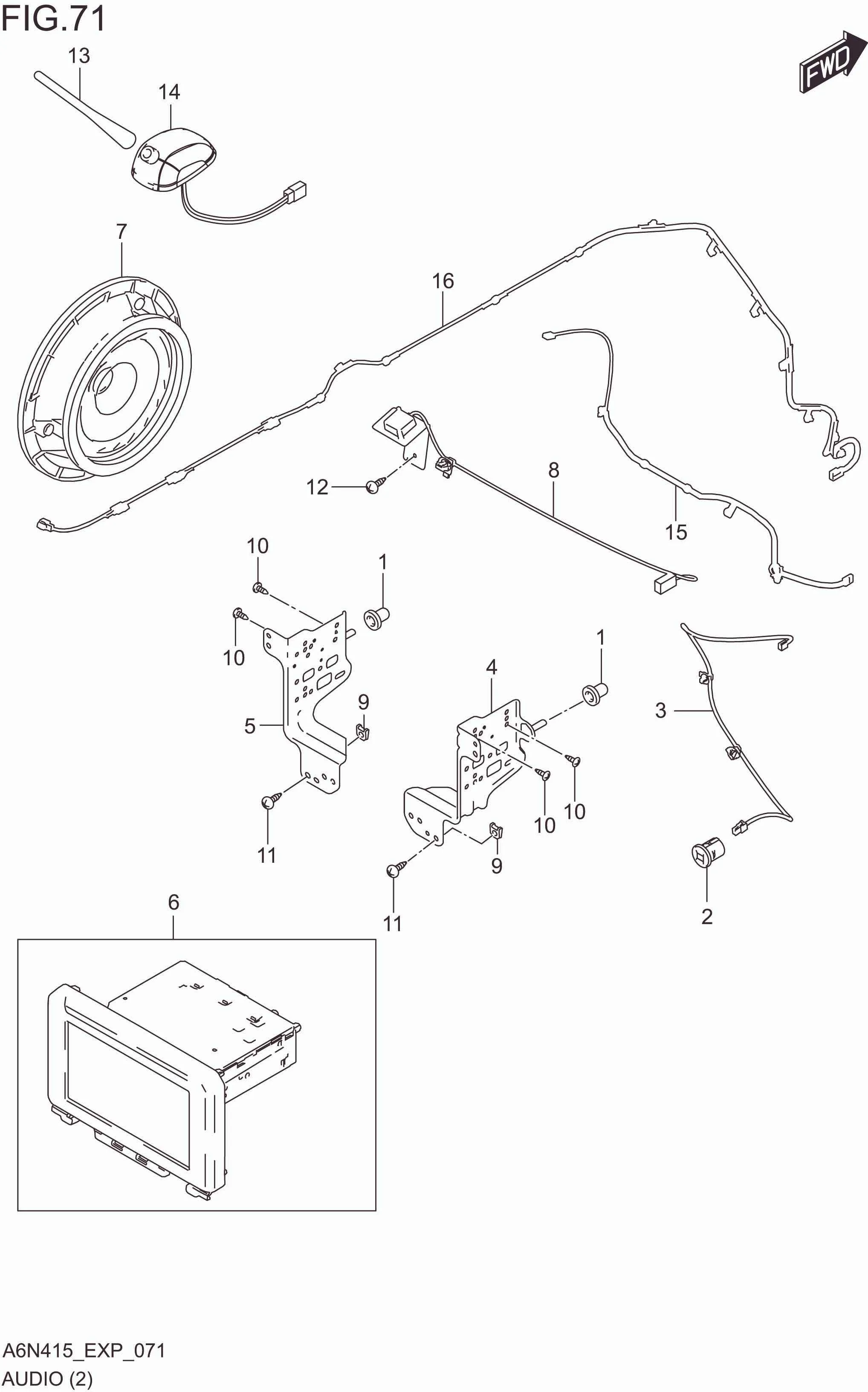FIG. 071 AUDIO(W/DISPLAY AUDIO:9 INCH)
