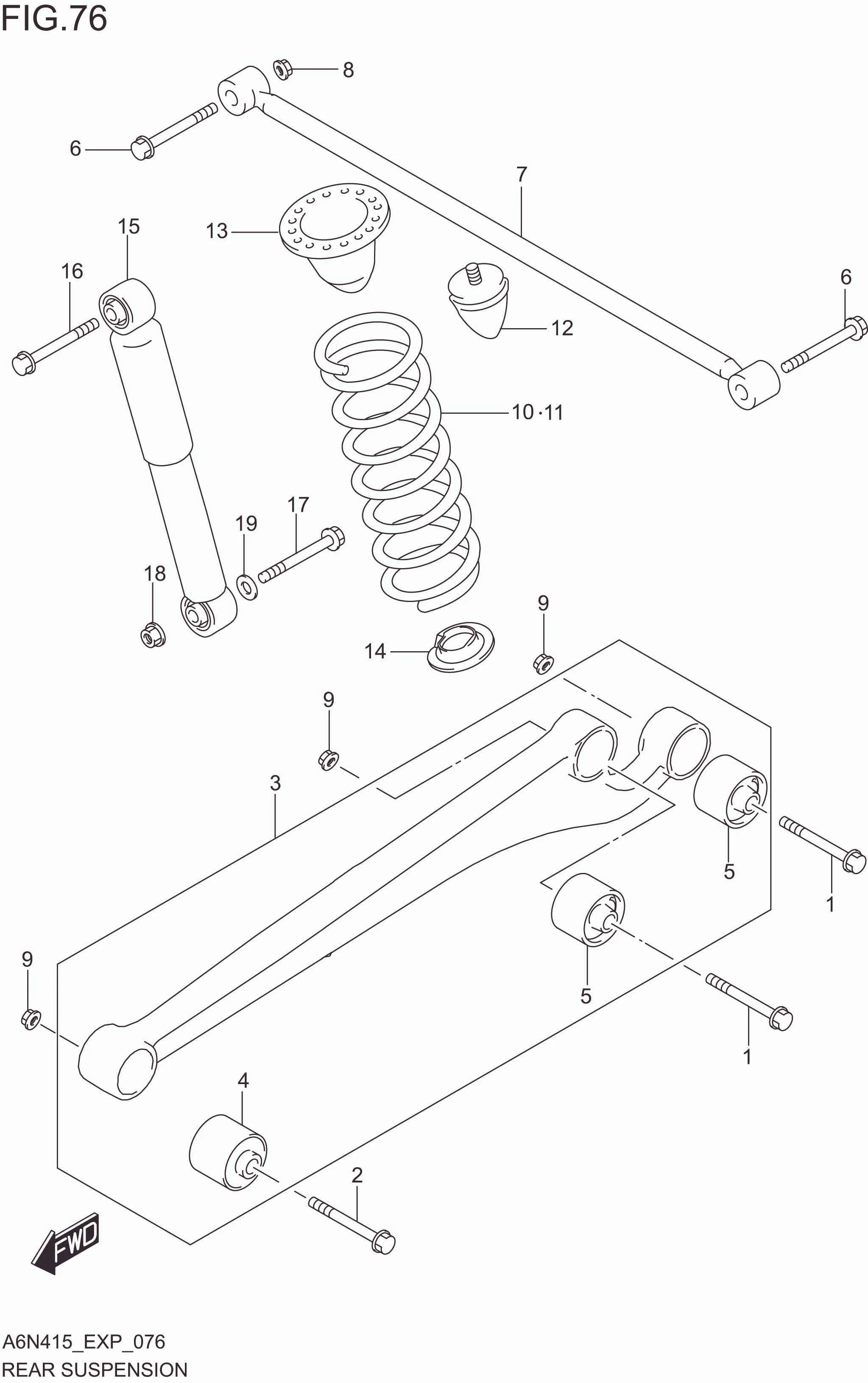 FIG. 076 REAR SUSPENSION