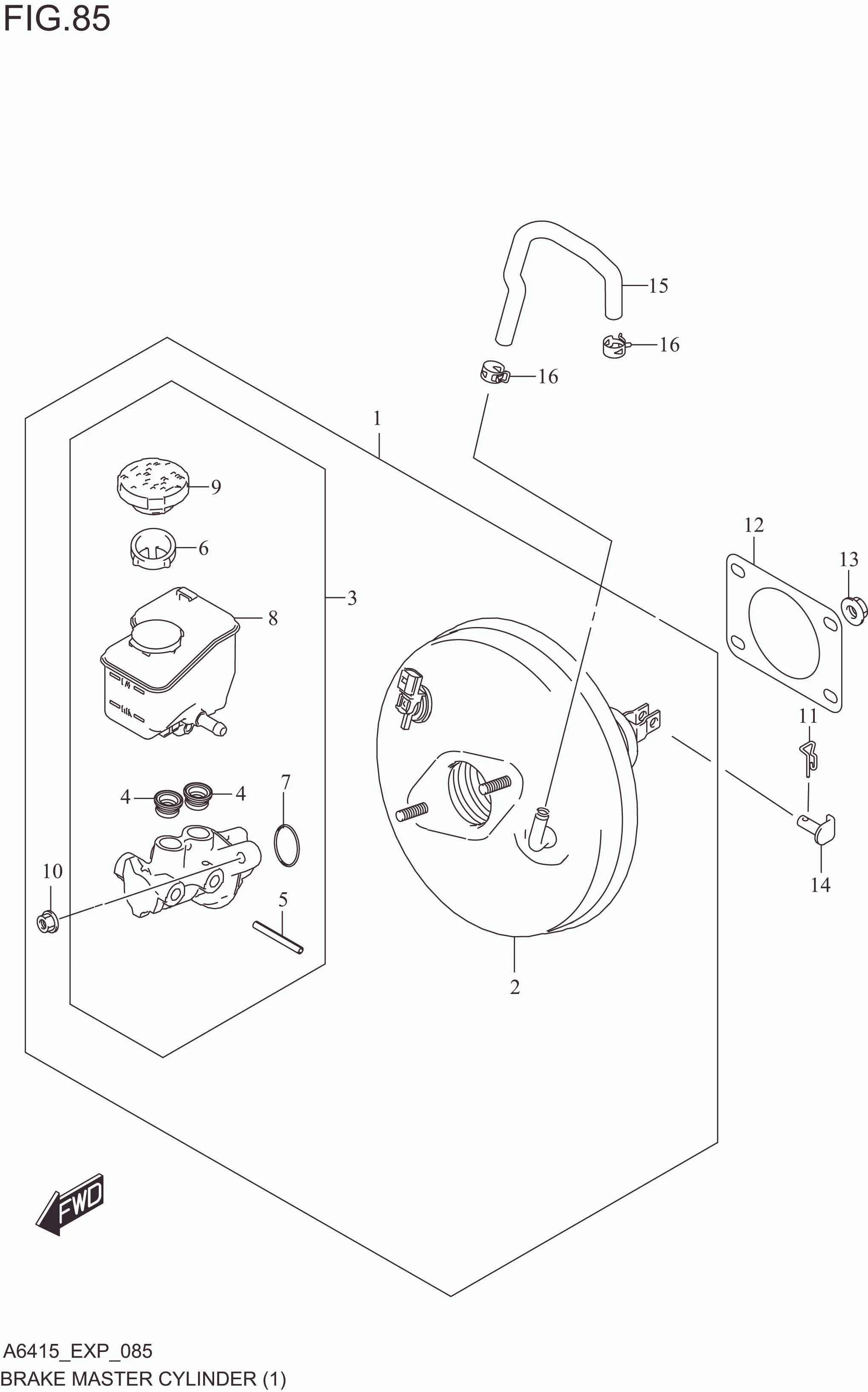 FIG. 085 BRAKE MASTER CYLINDER (RHD)