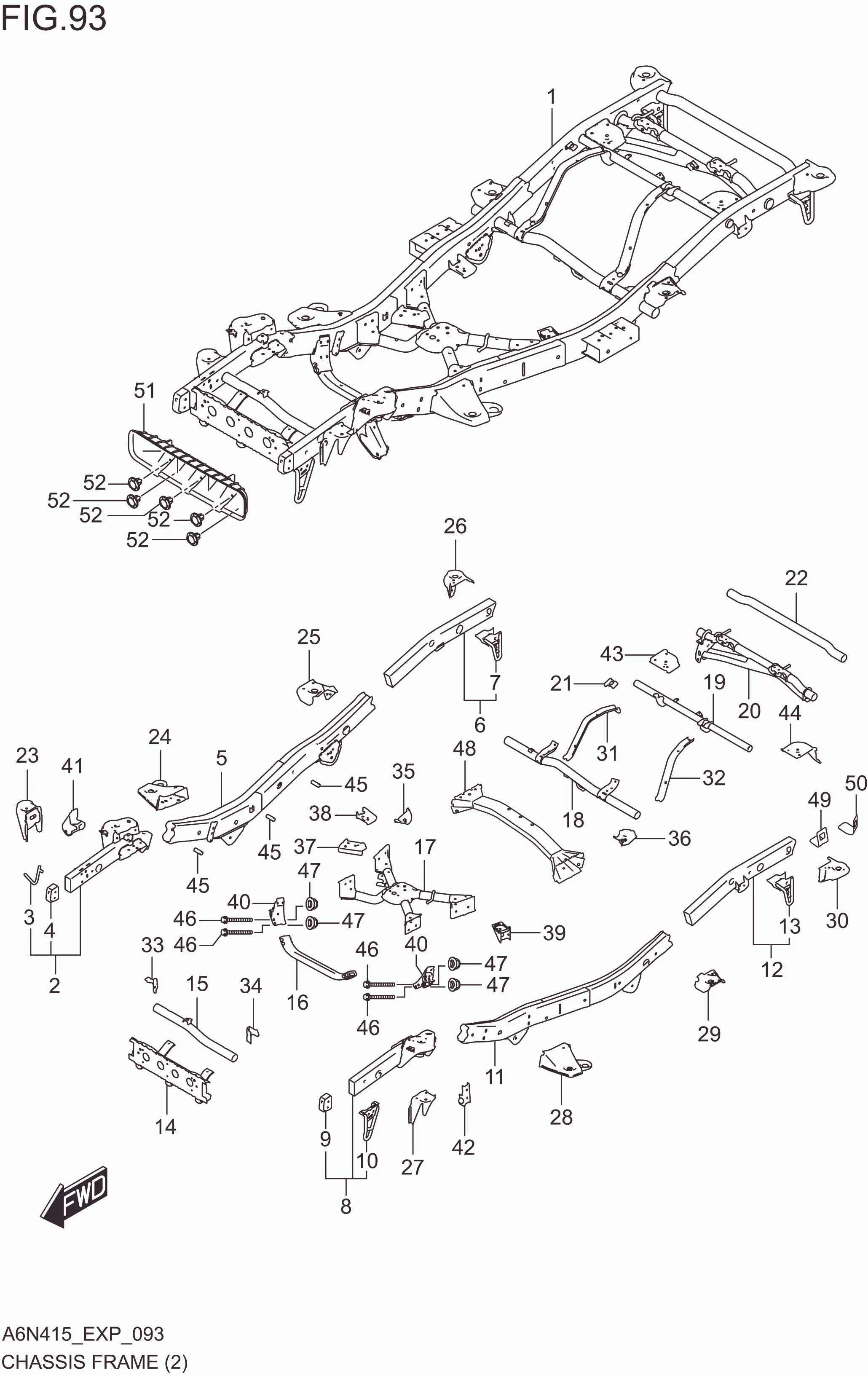 FIG. 093 CHASSIS FRAME(RHD)