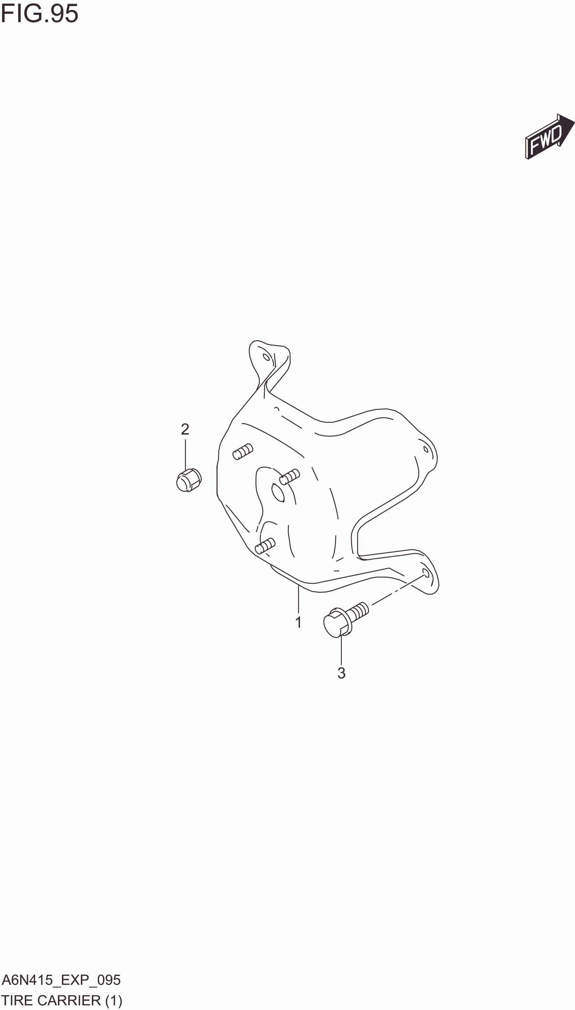 FIG. 095 TIRE CARRIER(N/COVER)