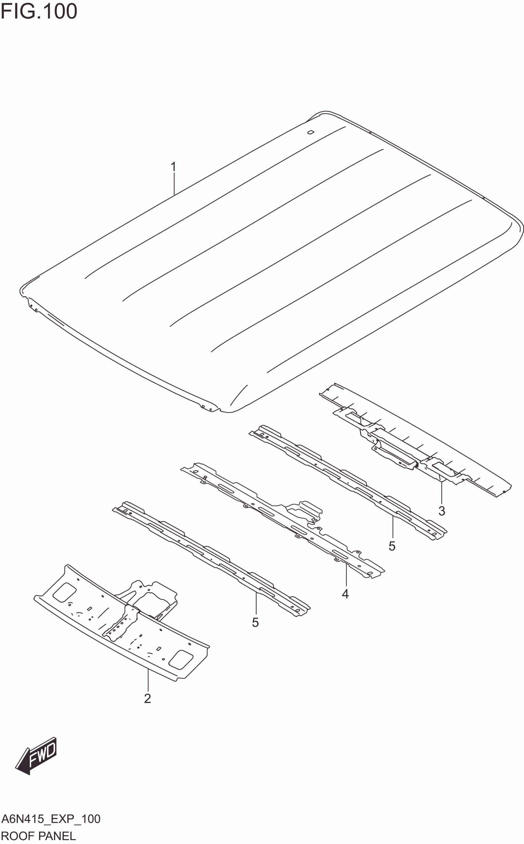 FIG. 100 ROOF PANEL