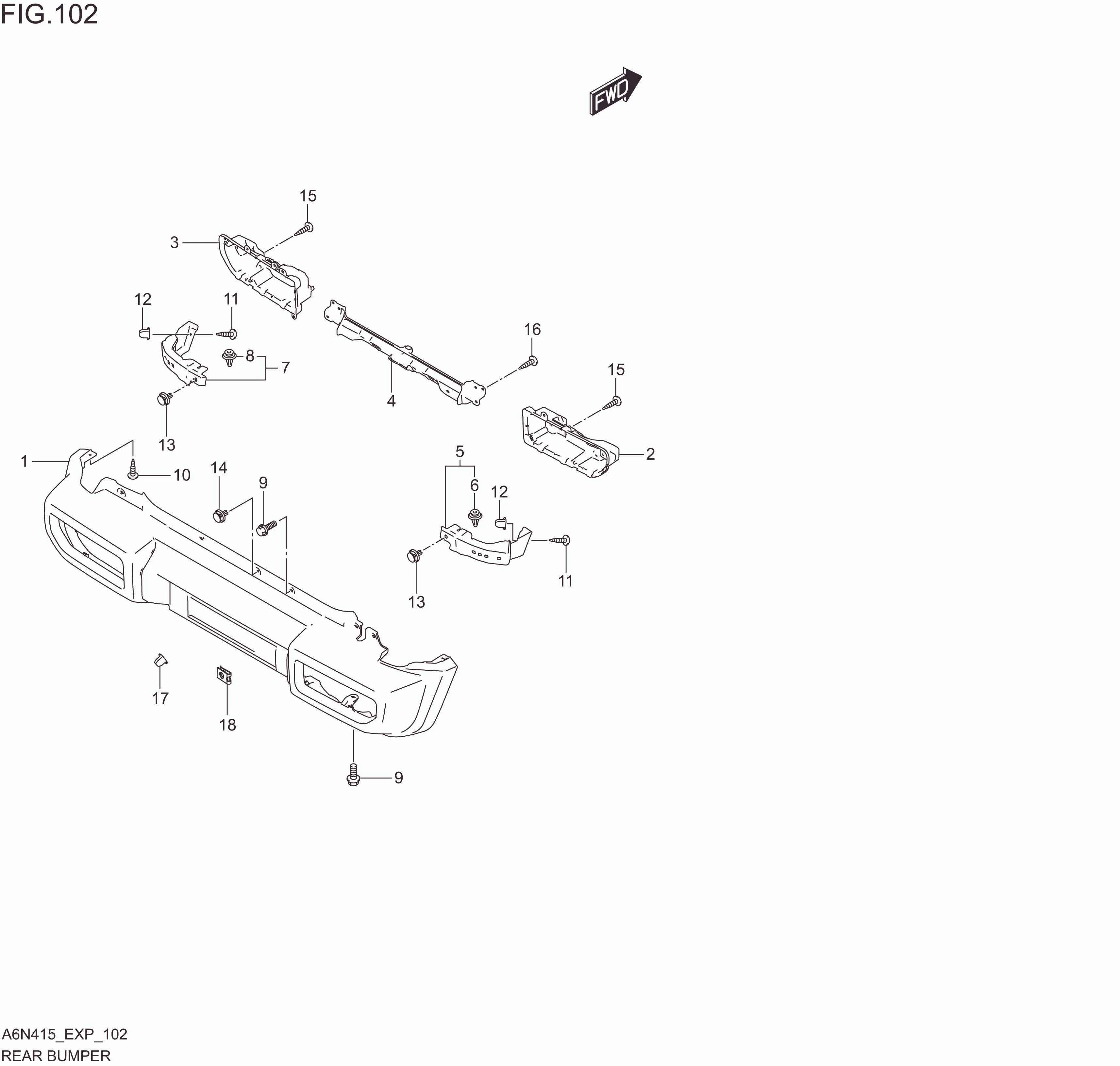 FIG. 102 REAR BUMPER