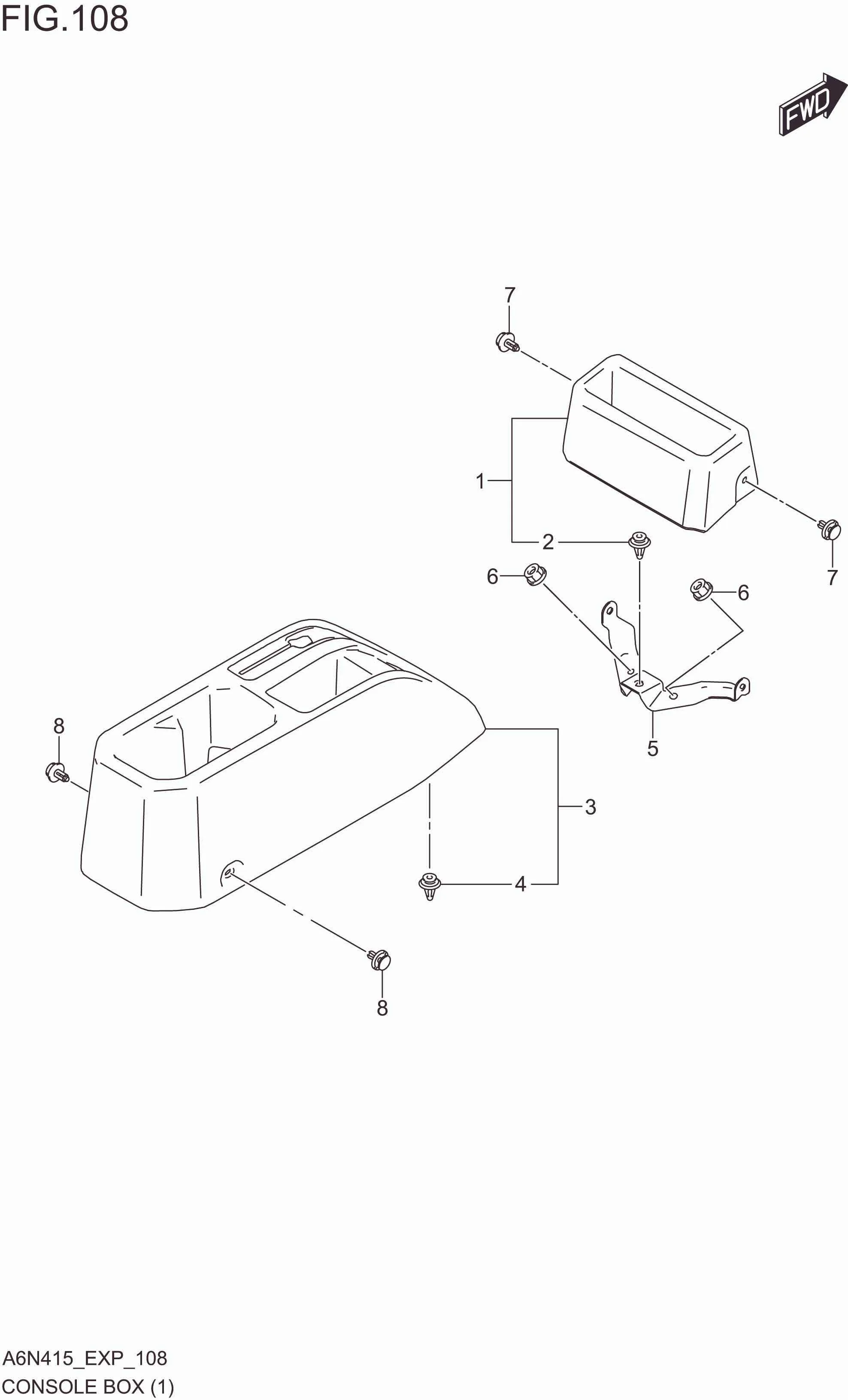 FIG. 108 CONSOLE BOX (5MT)