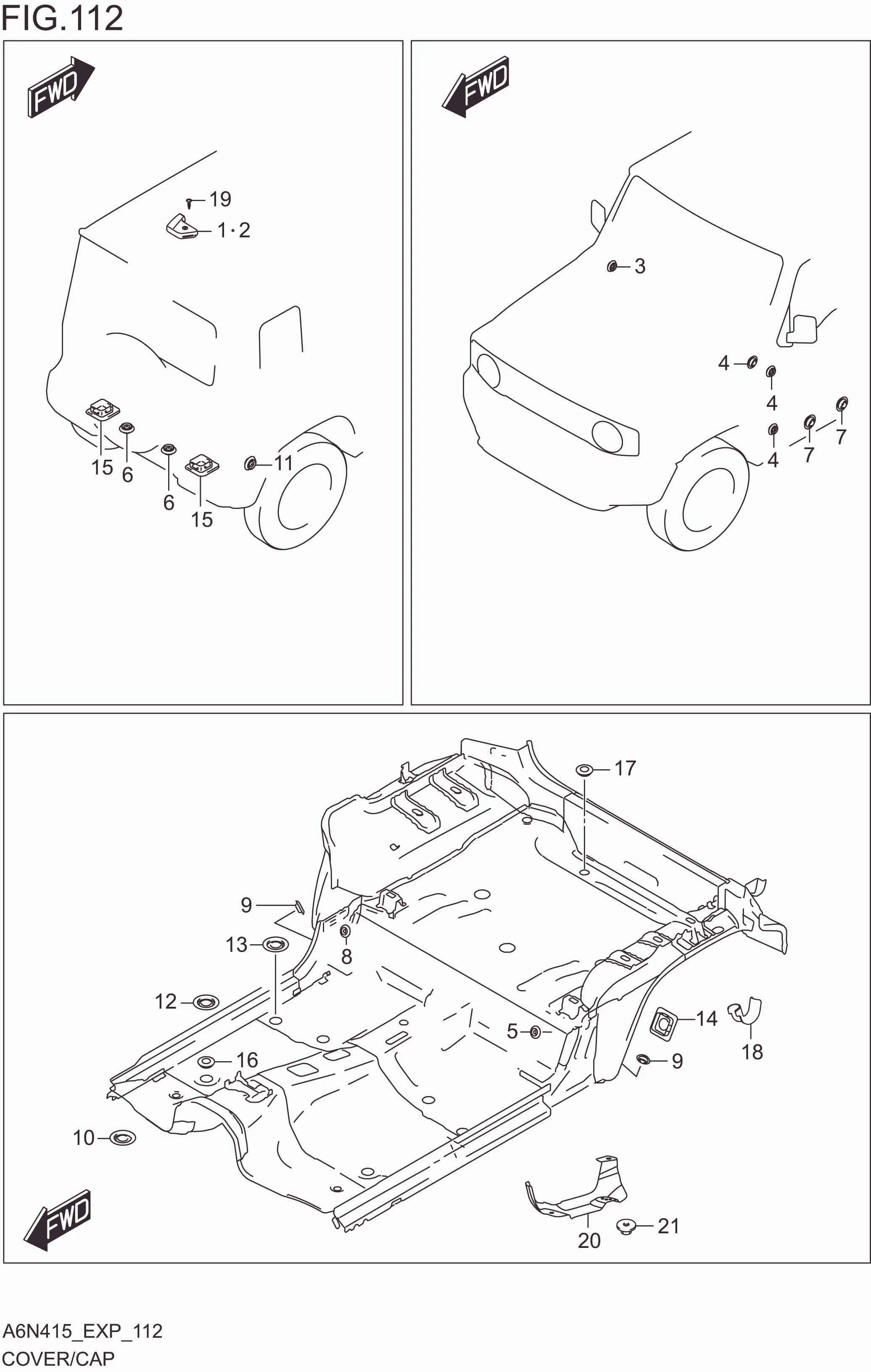 FIG. 112 COVER/CAP