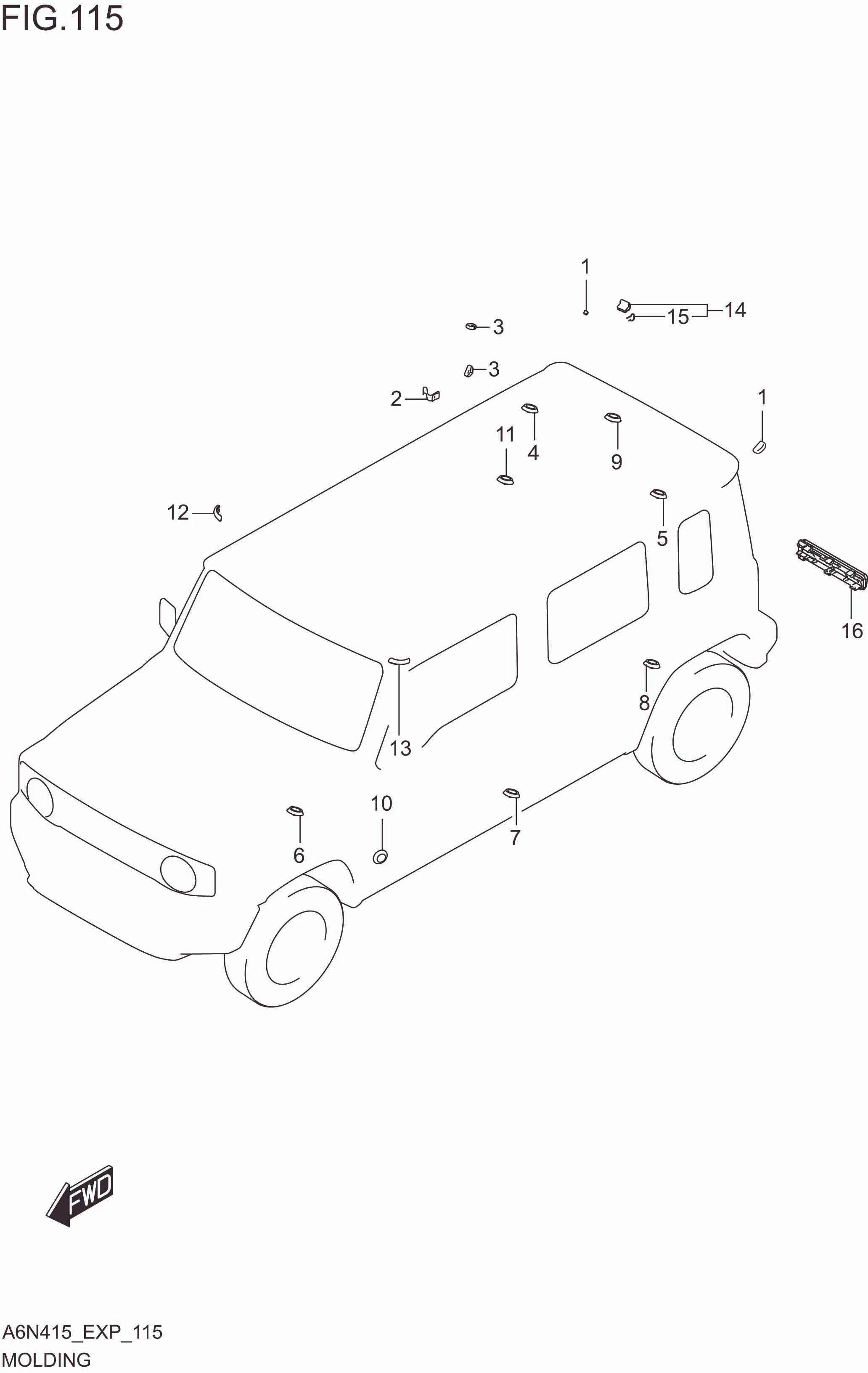 FIG. 115 MOLDING
