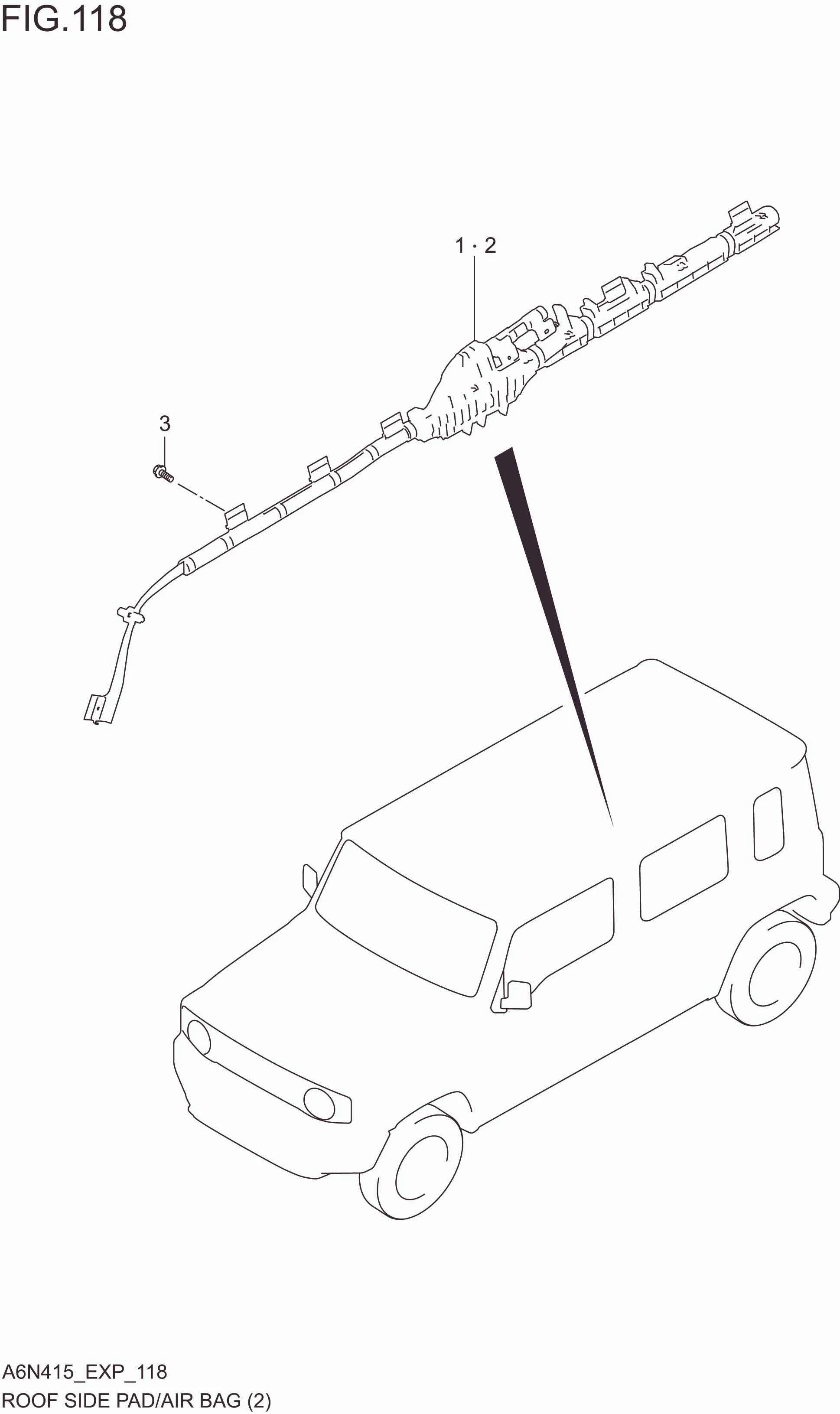 FIG. 118 ROOF SIDE PAD/AIR BAG(6AB)