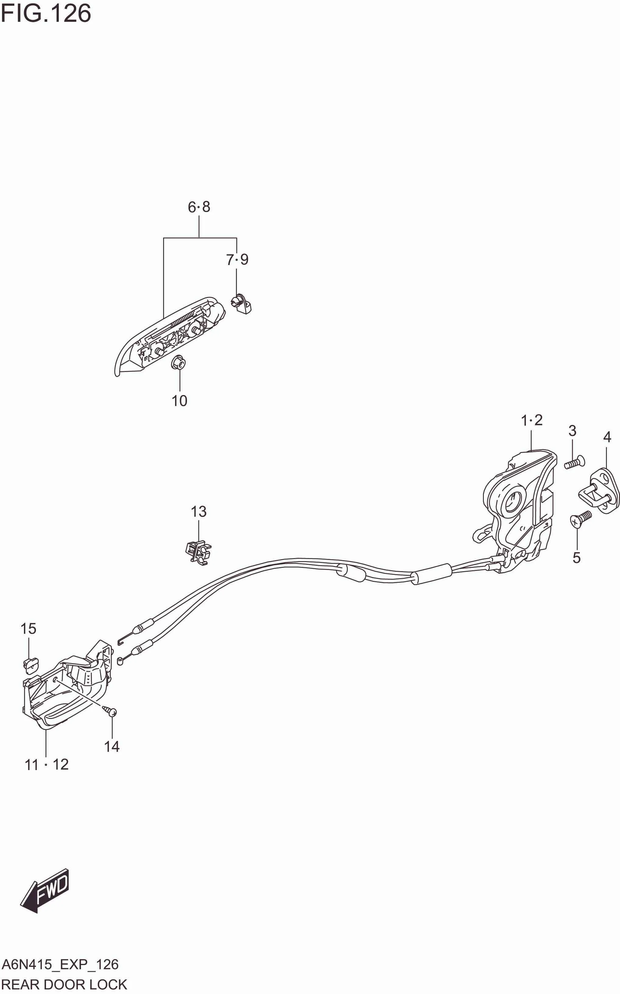 FIG. 126 REAR DOOR LOCK