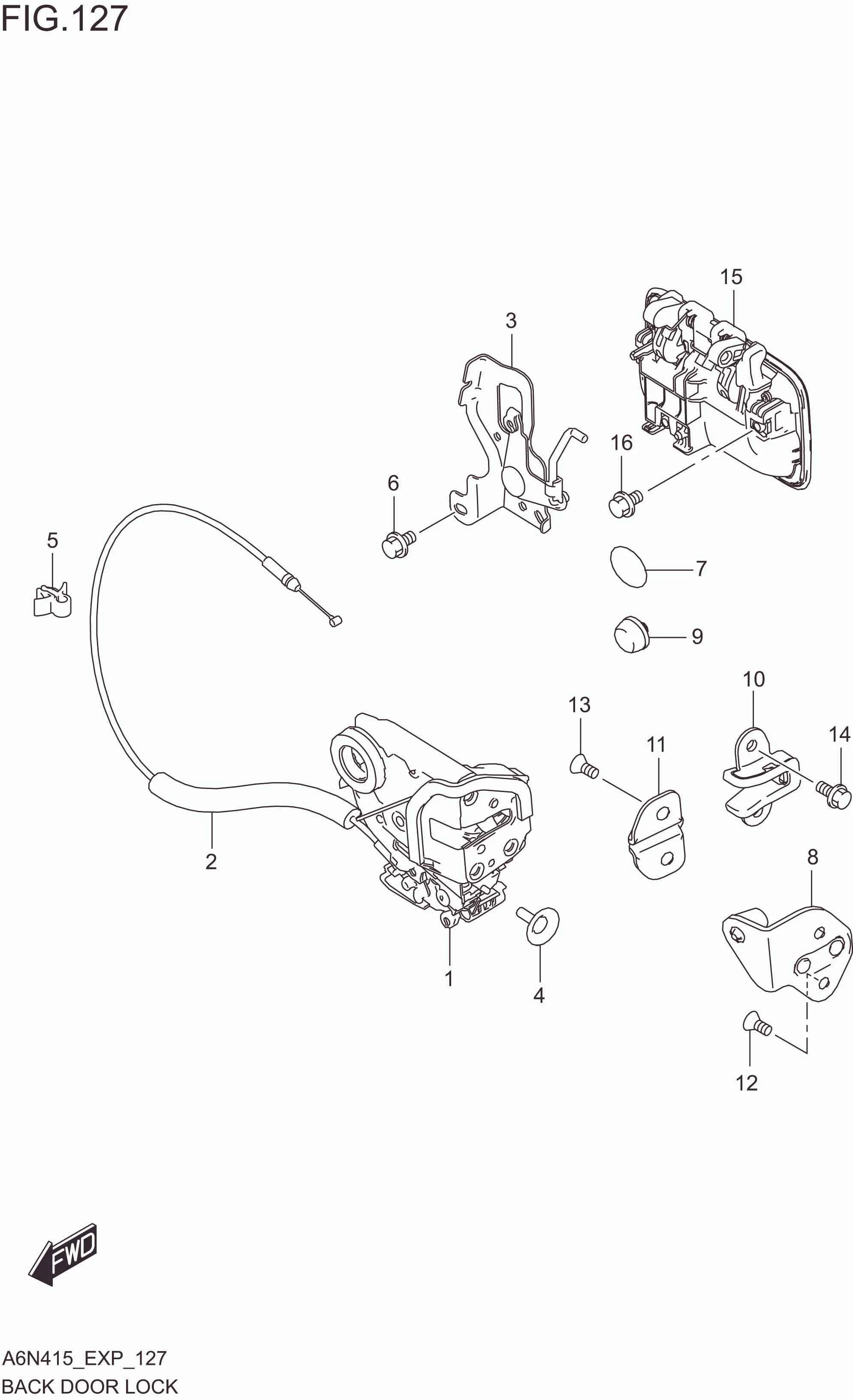 FIG. 127 BACK DOOR LOCK