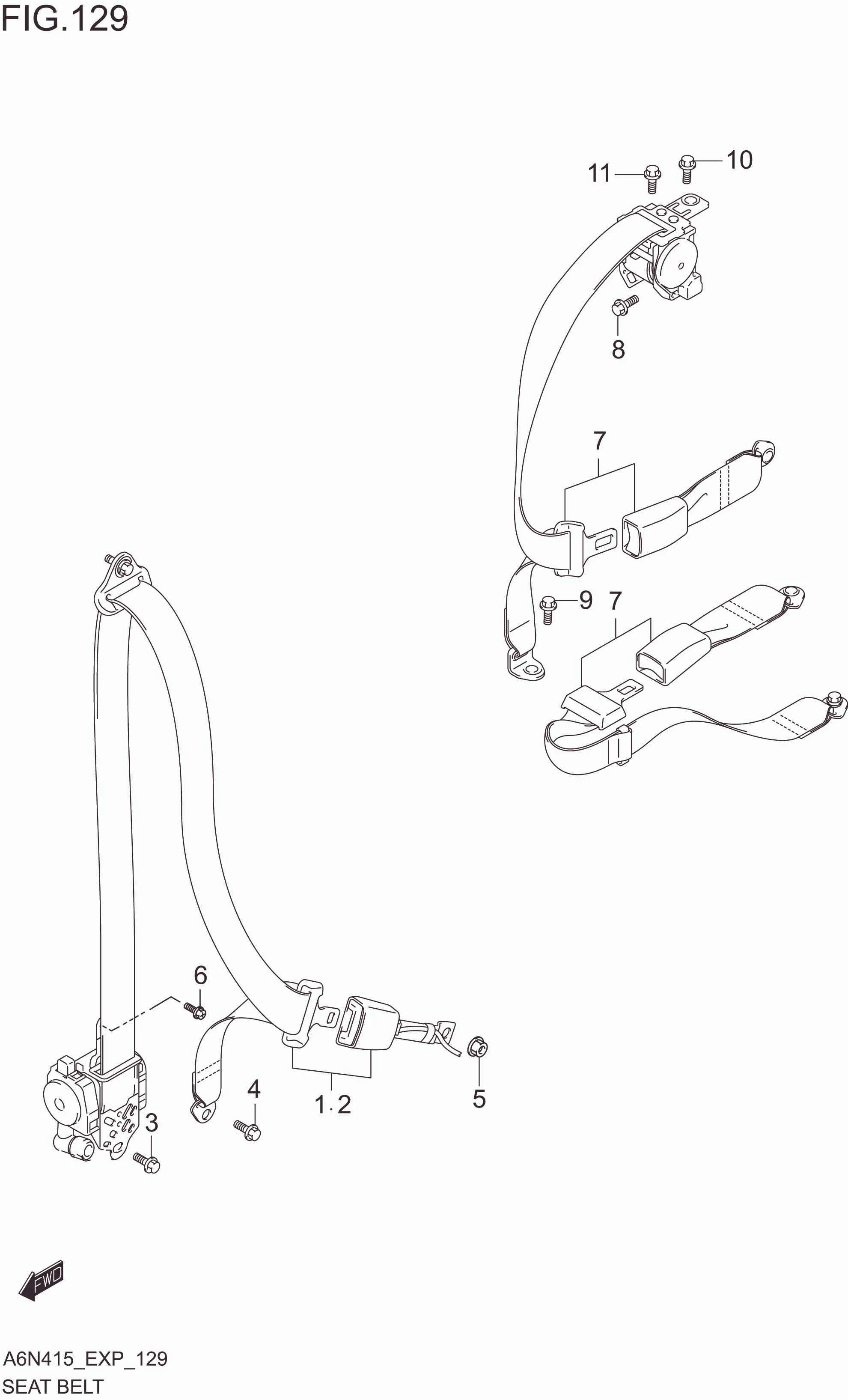 FIG. 129 SEAT BELT