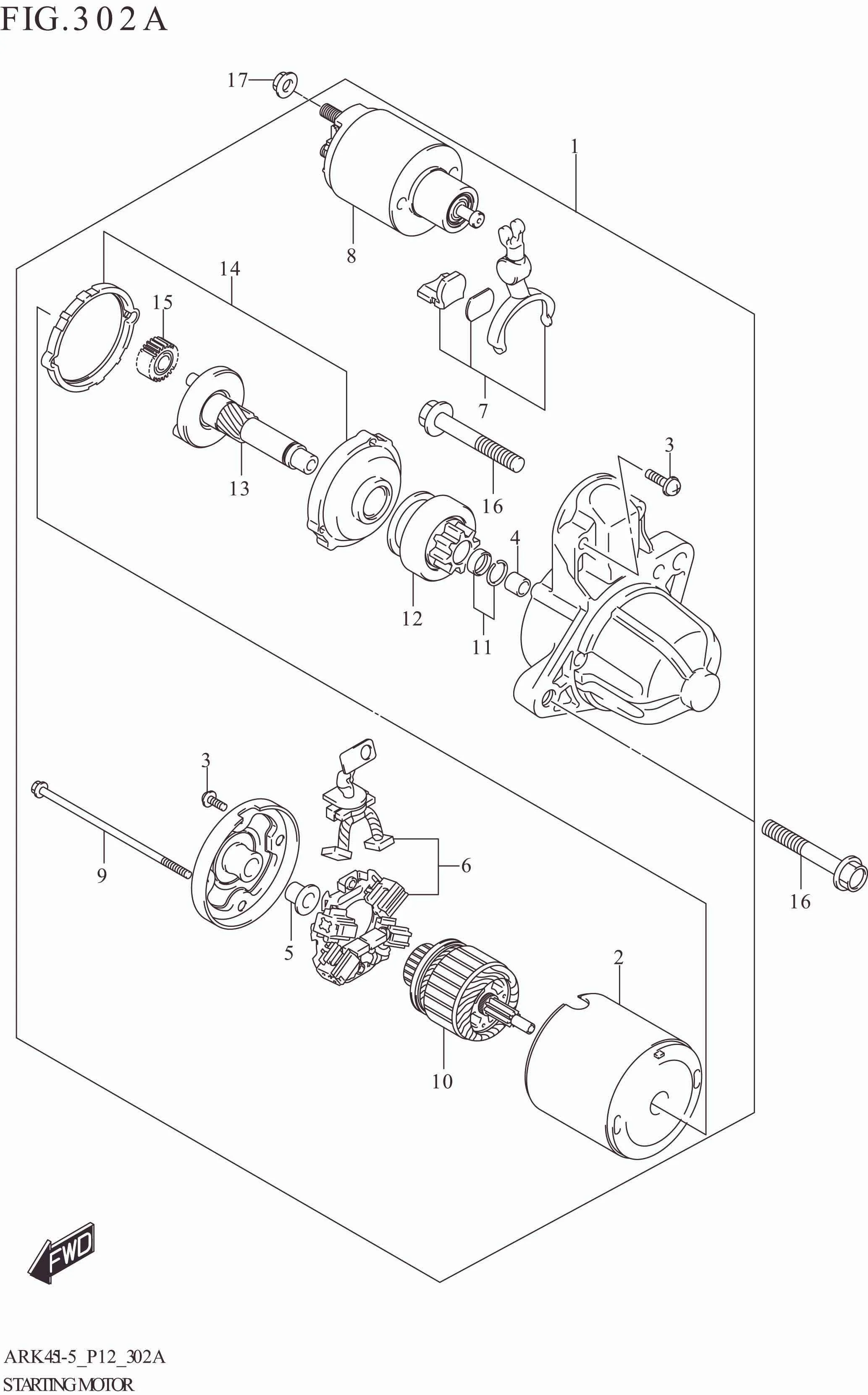 FIG. 302A STARTING MOTOR