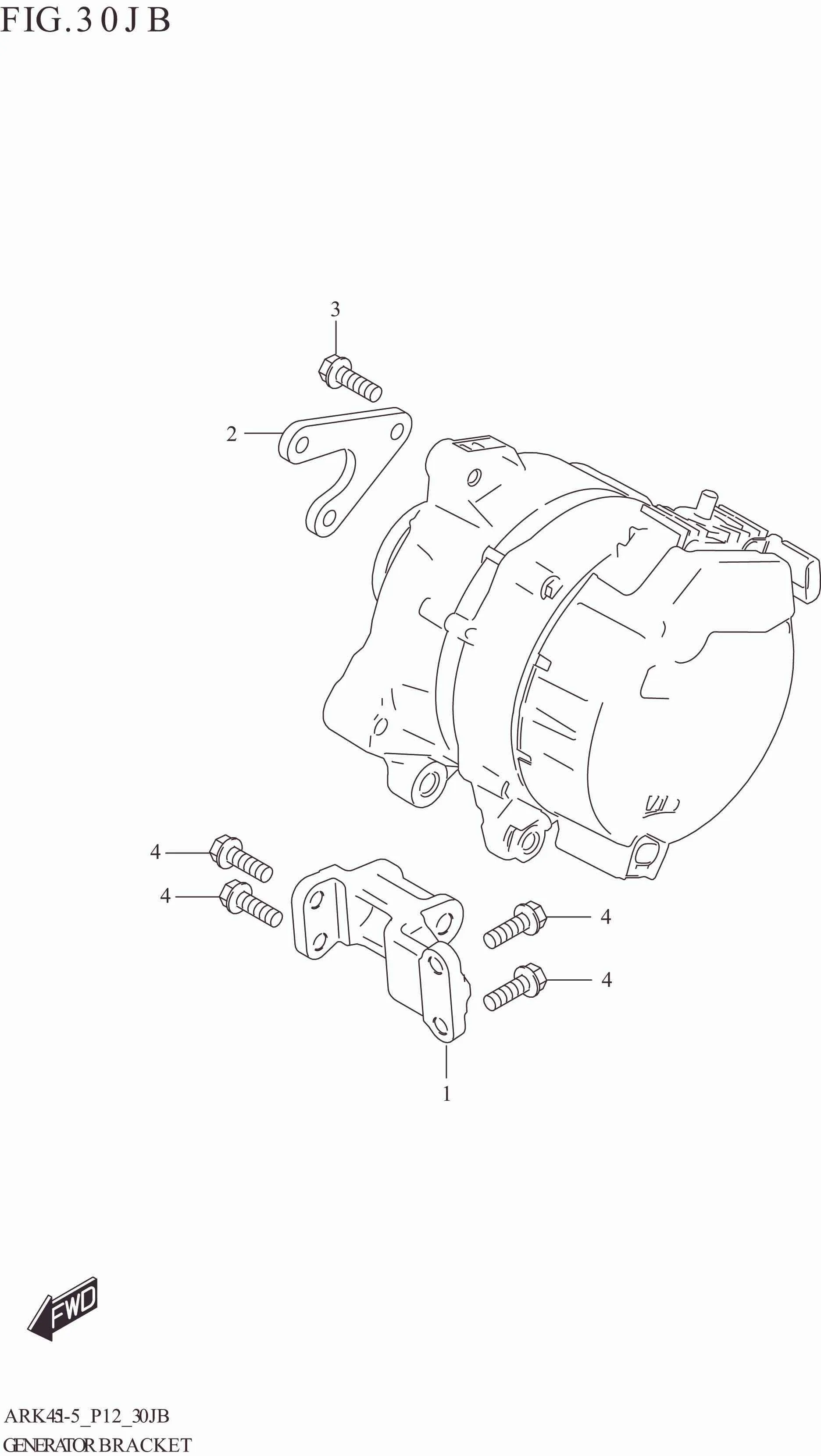 FIG. 30JB GENERATOR BRACKET (W_EASS)