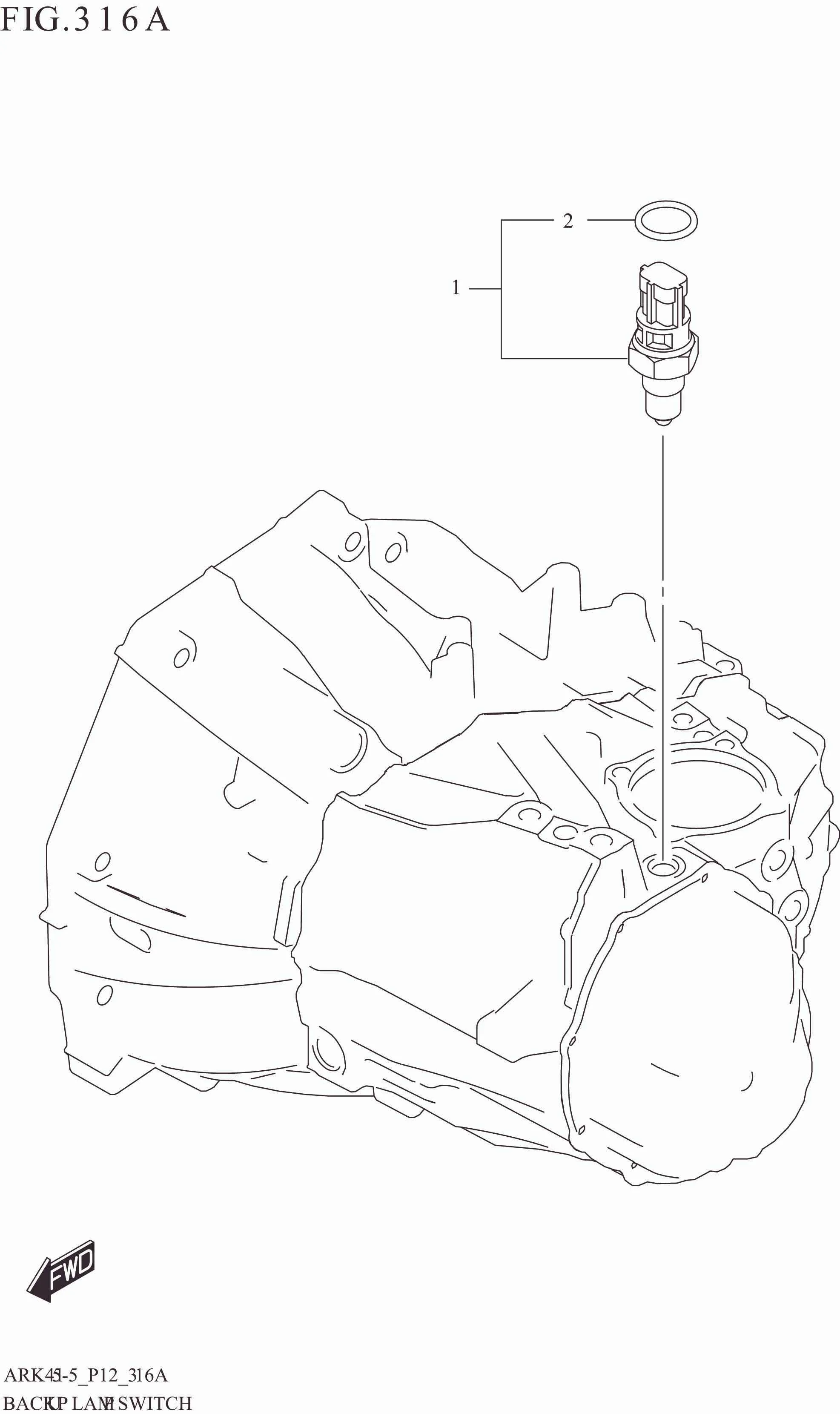 FIG. 316A BACK UP LAMP SWITCH (5MT)
