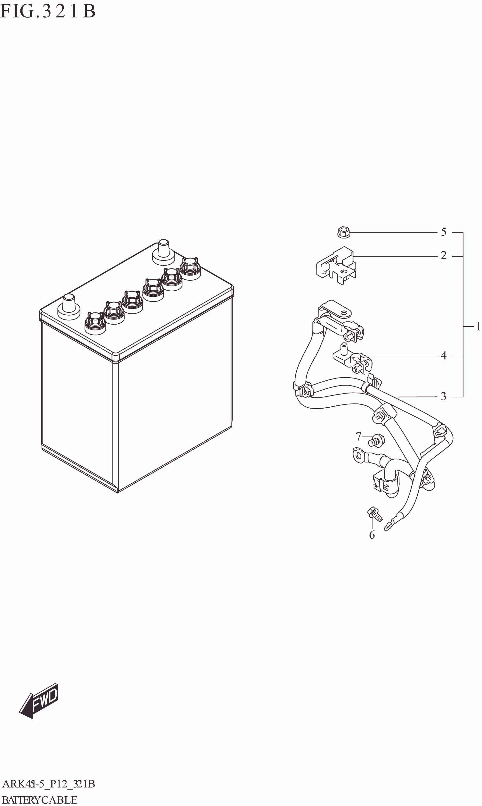 FIG. 321B BATTERY CABLE (4AT)