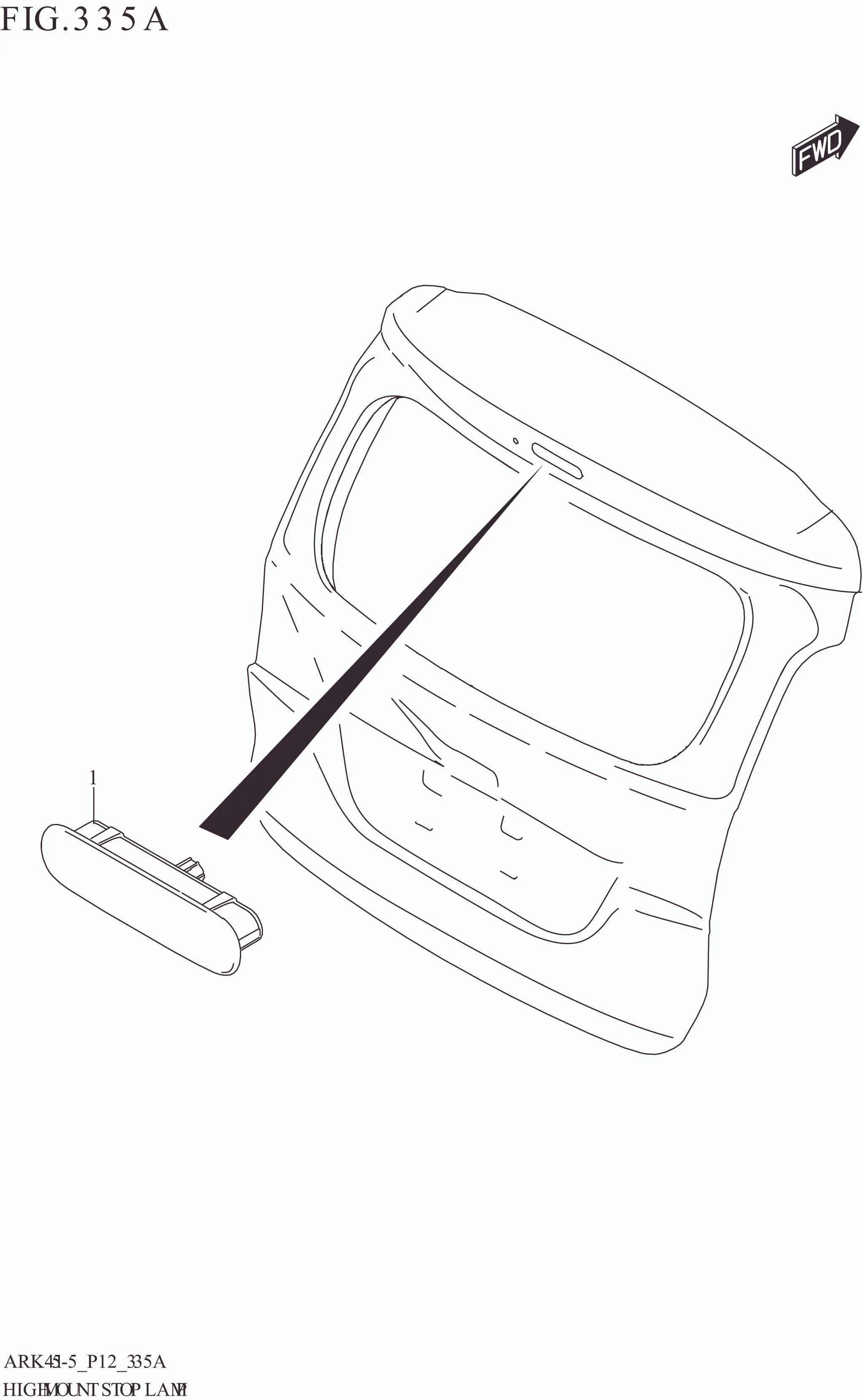 FIG. 335A HIGH MOUNT STOP LAMP